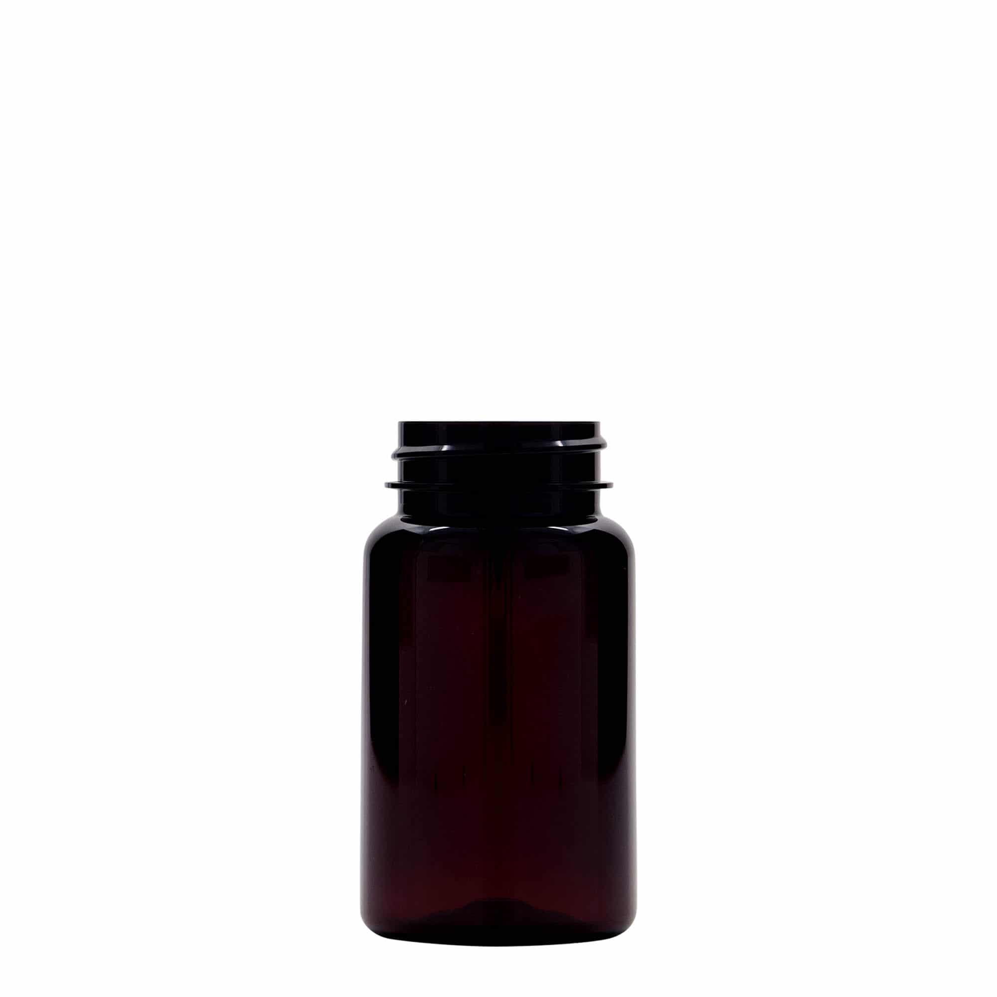 Packer en PET 100 ml, plastique, brun, bouchage: 38/400