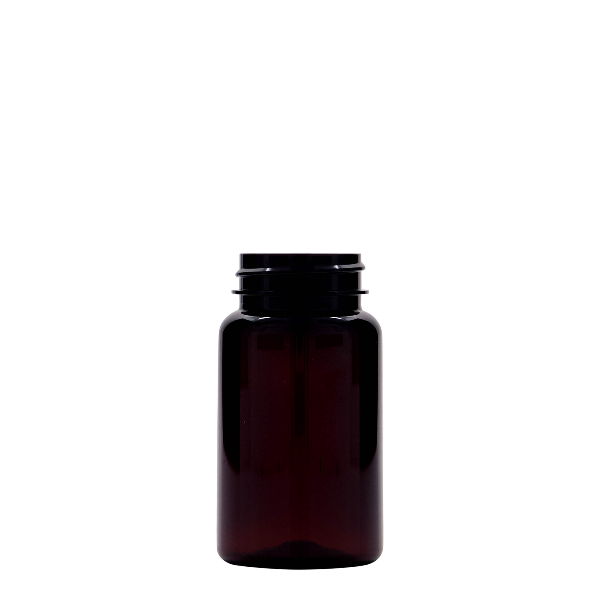 Pet-medicijnpotje, 100 ml, kunststof, bruin, monding: 38/400
