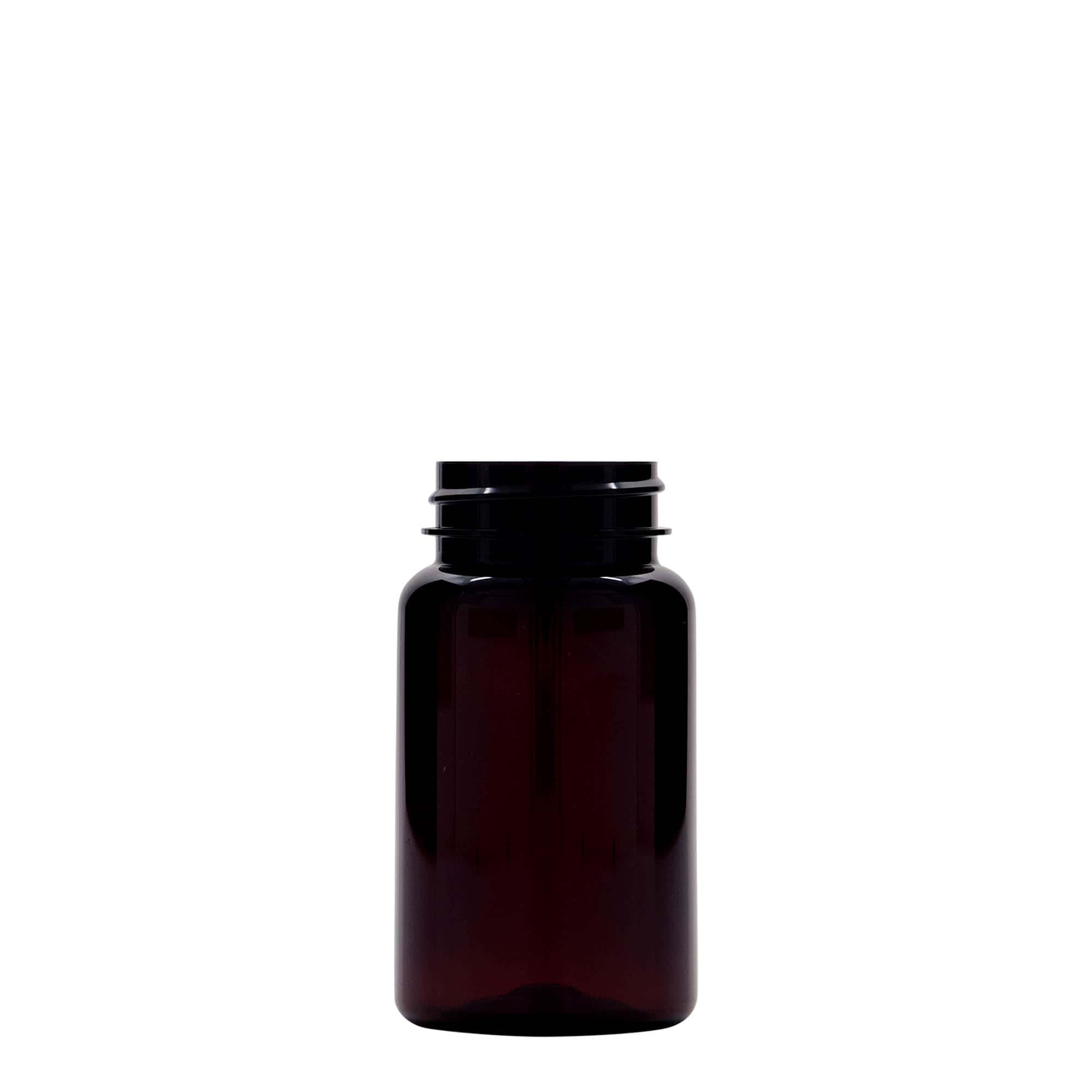 Packer en PET 100 ml, plastique, brun, bouchage: 38/400