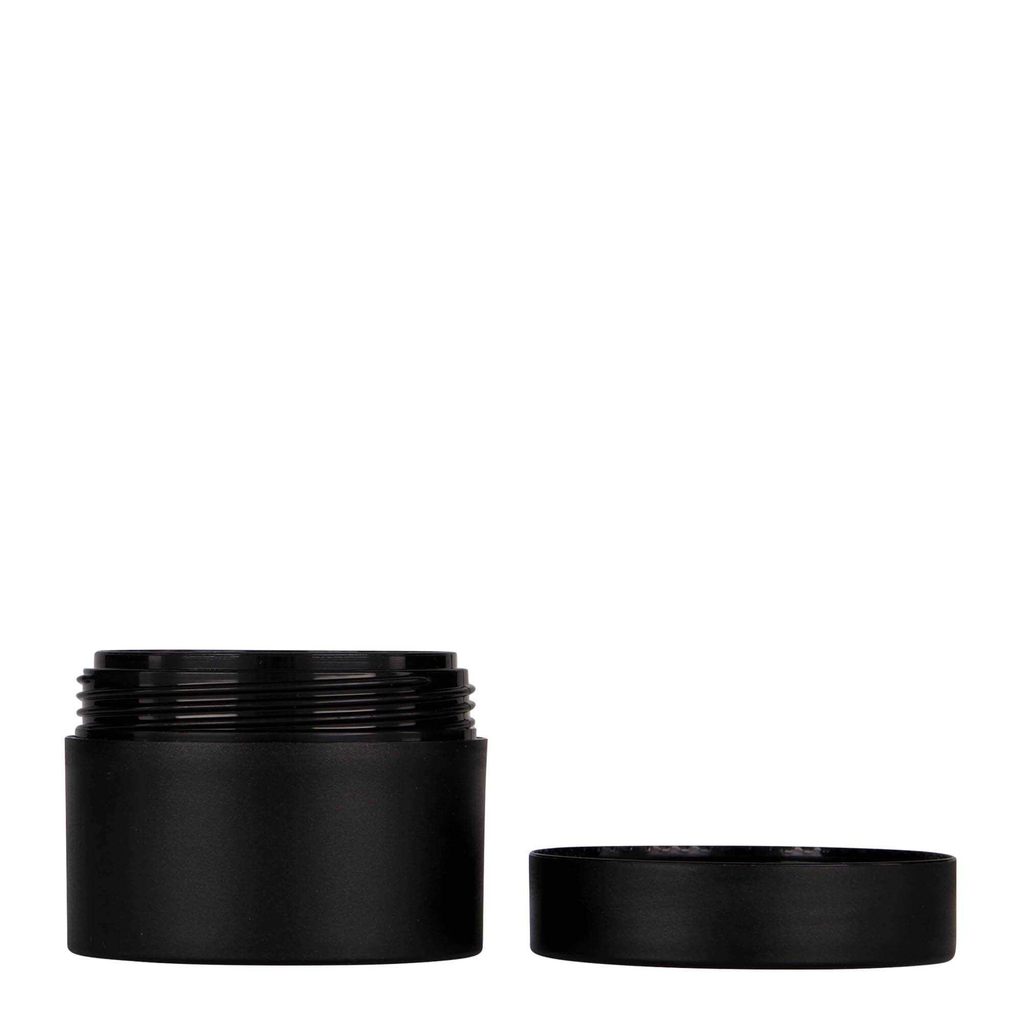Plastic pot 'Antonella', 50 ml, PP, zwart, monding: schroefsluiting