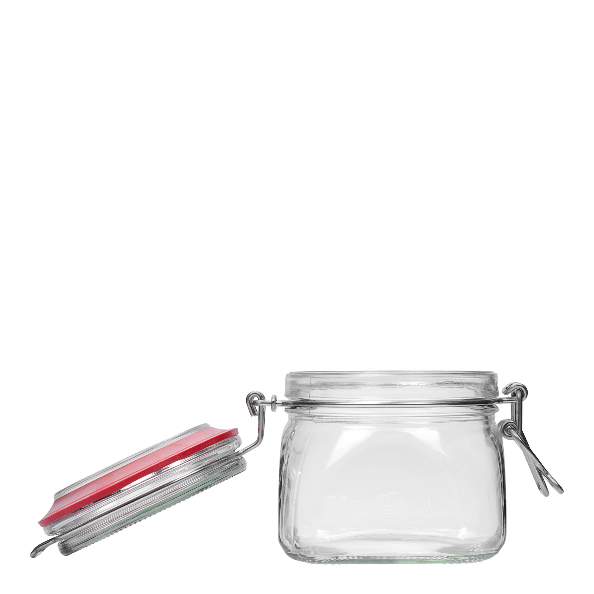Bocal à fermeture mécanique 550 ml, carré, bouchage: bouchon mécanique Bocal à fermeture mécanique 550 ml, carré, bouchage: bouchon mécanique