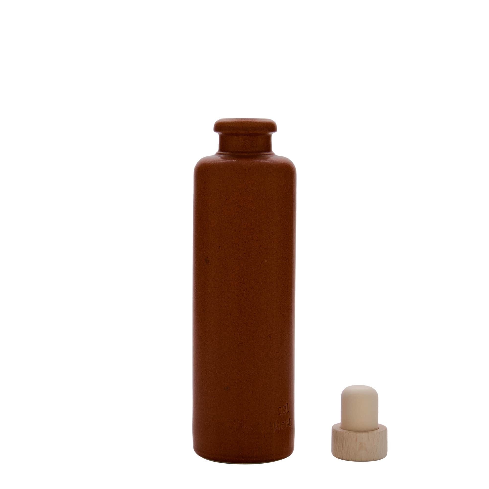 Chope en terre cuite 200 ml, grès, rouge-brun, bouchage: bouchon