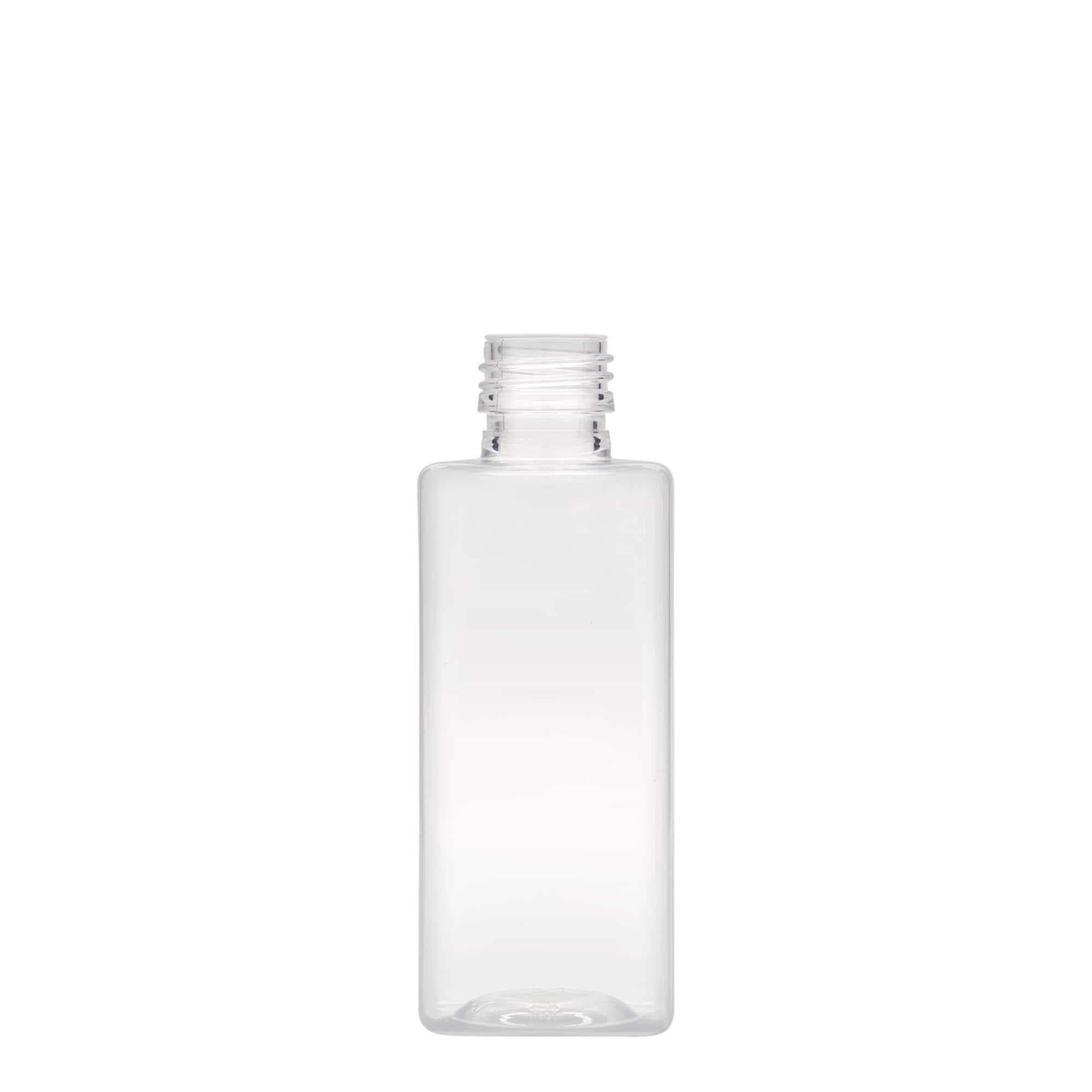 Bouteille en PET 250 ml 'Karl', carrée, plastique, bouchage: PP 28