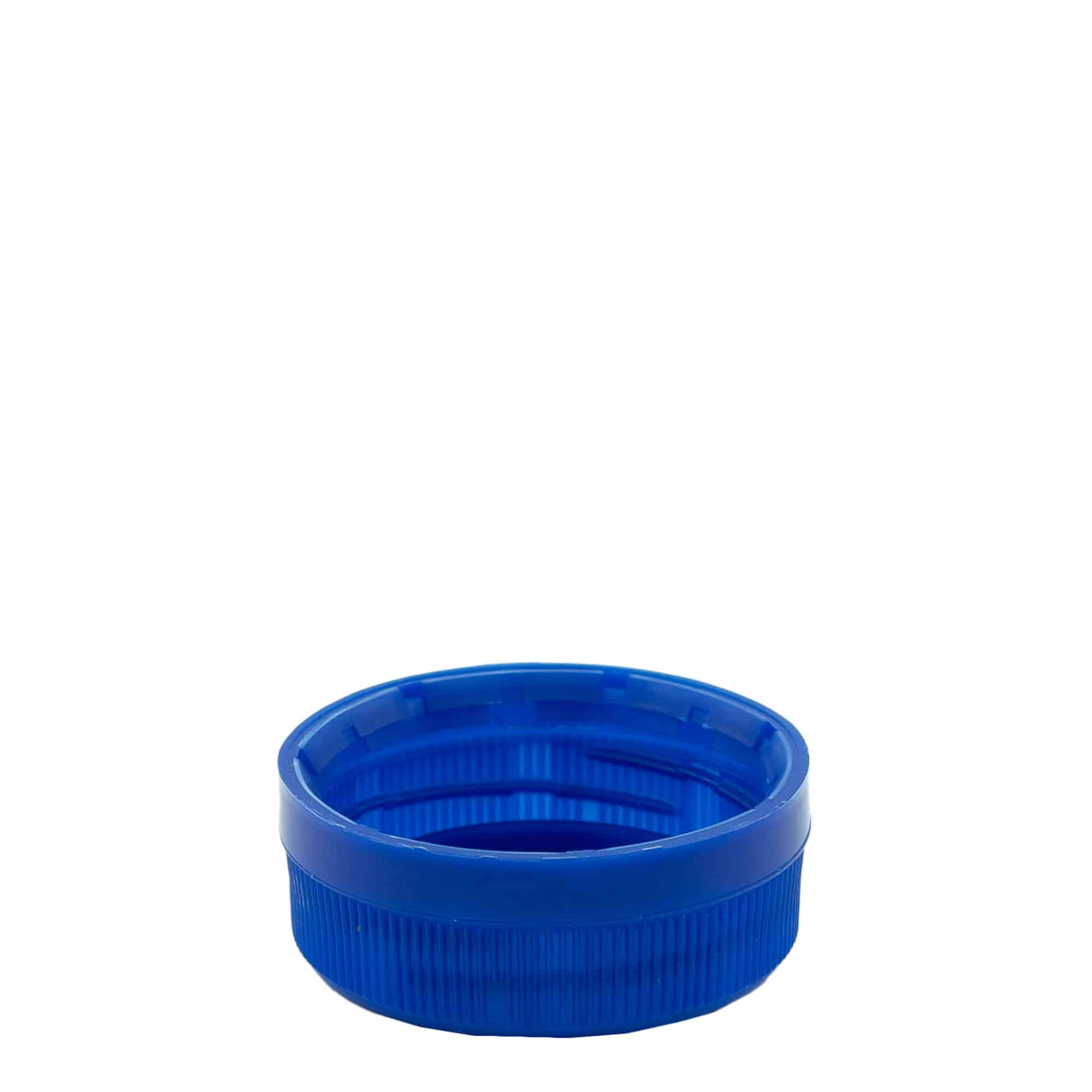 Schroefsluiting tweestartschroefdraad, PE-kunststof, blauw, voor monding: pet, 38 mm