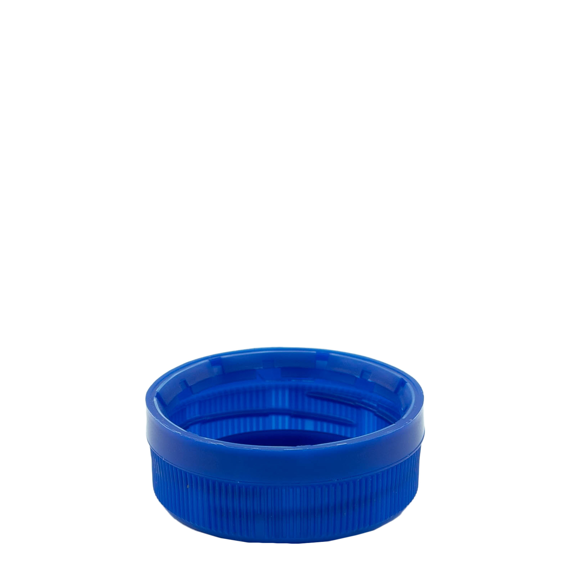 Bougage à vis avec filetage à double départ, plastique PE, bleu, pour bouchage: PET 38 mm Bougage à vis avec filetage à double départ, plastique PE, bleu, pour bouchage: PET 38 mm