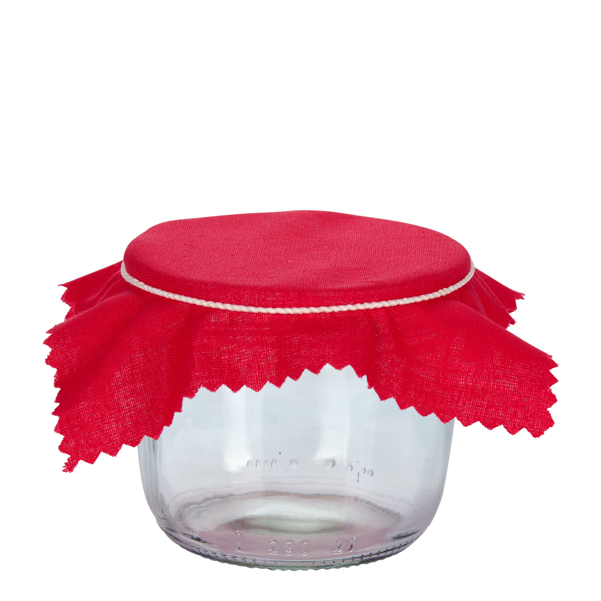 Stoffen lapje voor potten, 12x12, vierkant, textiel, rood, monding: TO38-TO53 Stoffen lapje voor potten, 12x12, vierkant, textiel, rood, monding: TO38-TO53