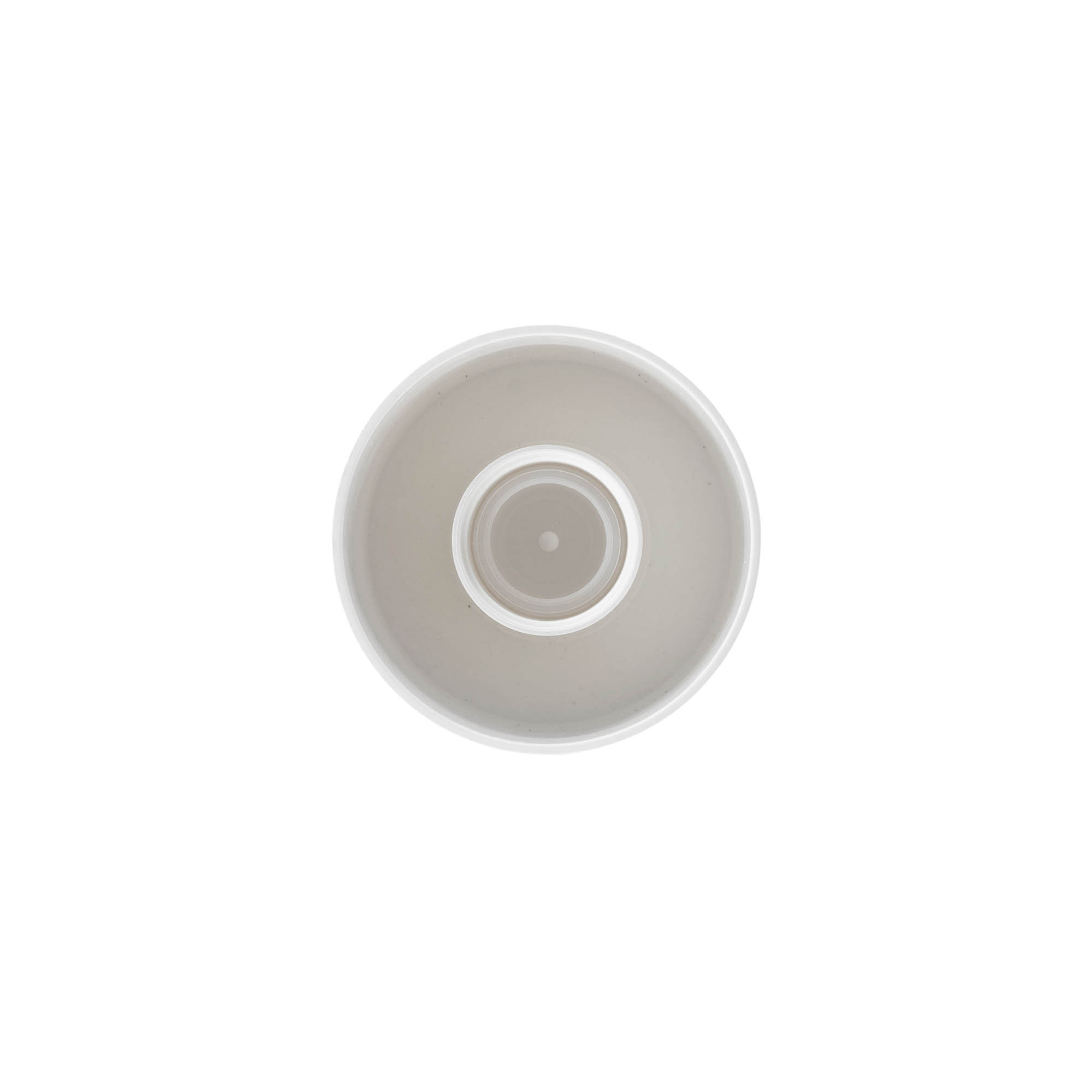Bougage à vis pour bouteille ronde avec insert de pulvérisation, plastique PE, blanc, pour bouchage: DIN 25 Bougage à vis pour bouteille ronde avec insert de pulvérisation, plastique PE, blanc, pour bouchage: DIN 25