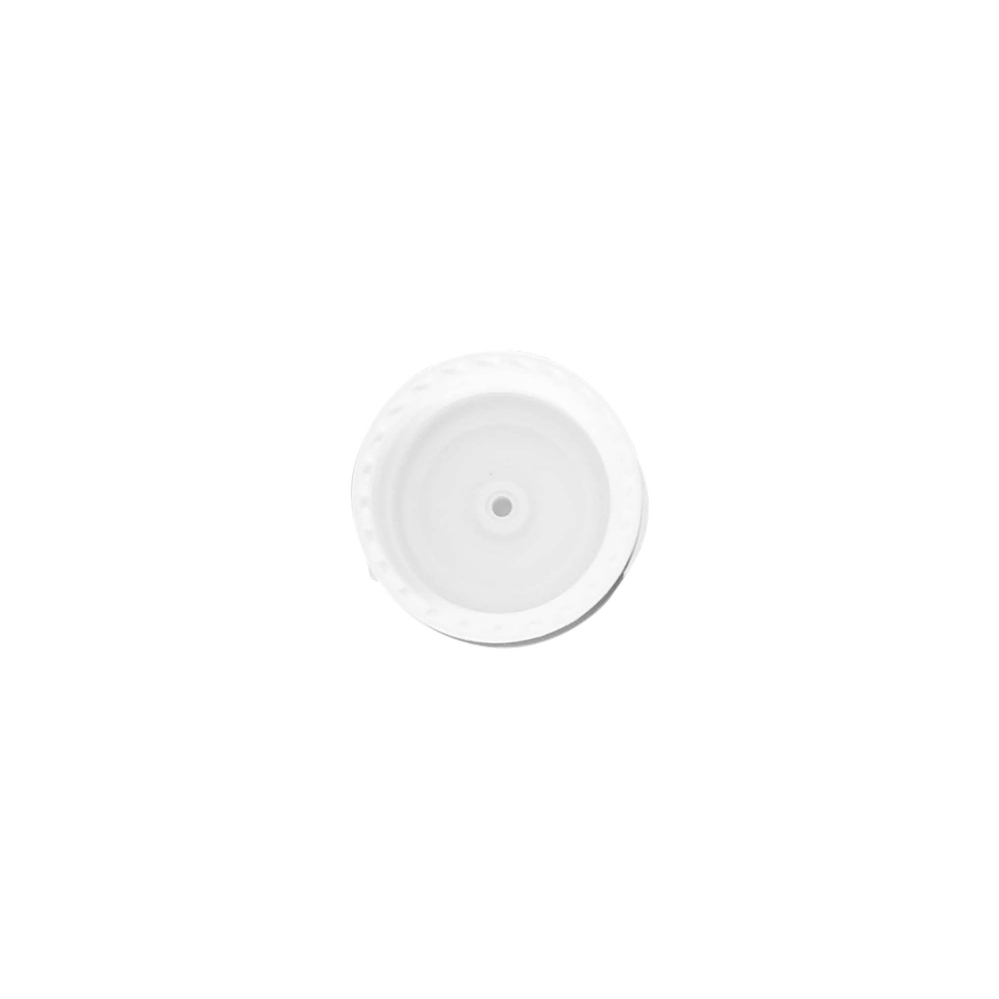 Bougage à vis à charnière rabattable, plastique PP, blanc, pour bouchage: 20/410 Bougage à vis à charnière rabattable, plastique PP, blanc, pour bouchage: 20/410