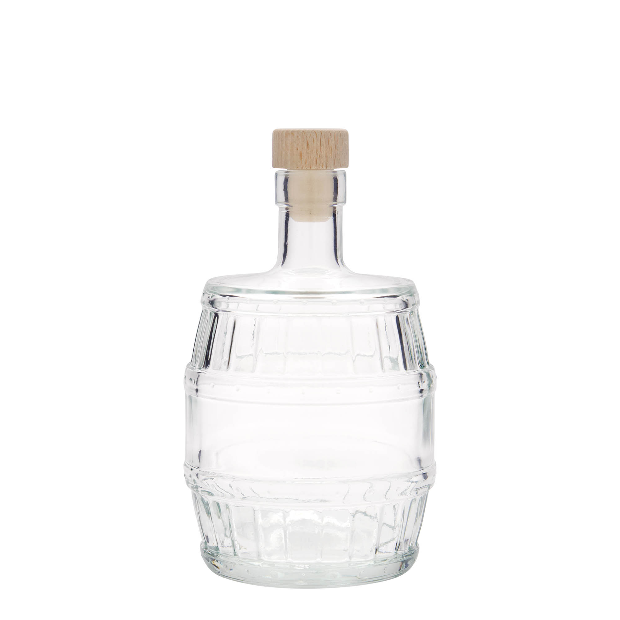 Glazen fles 'Vat', 500 ml, monding: kurk