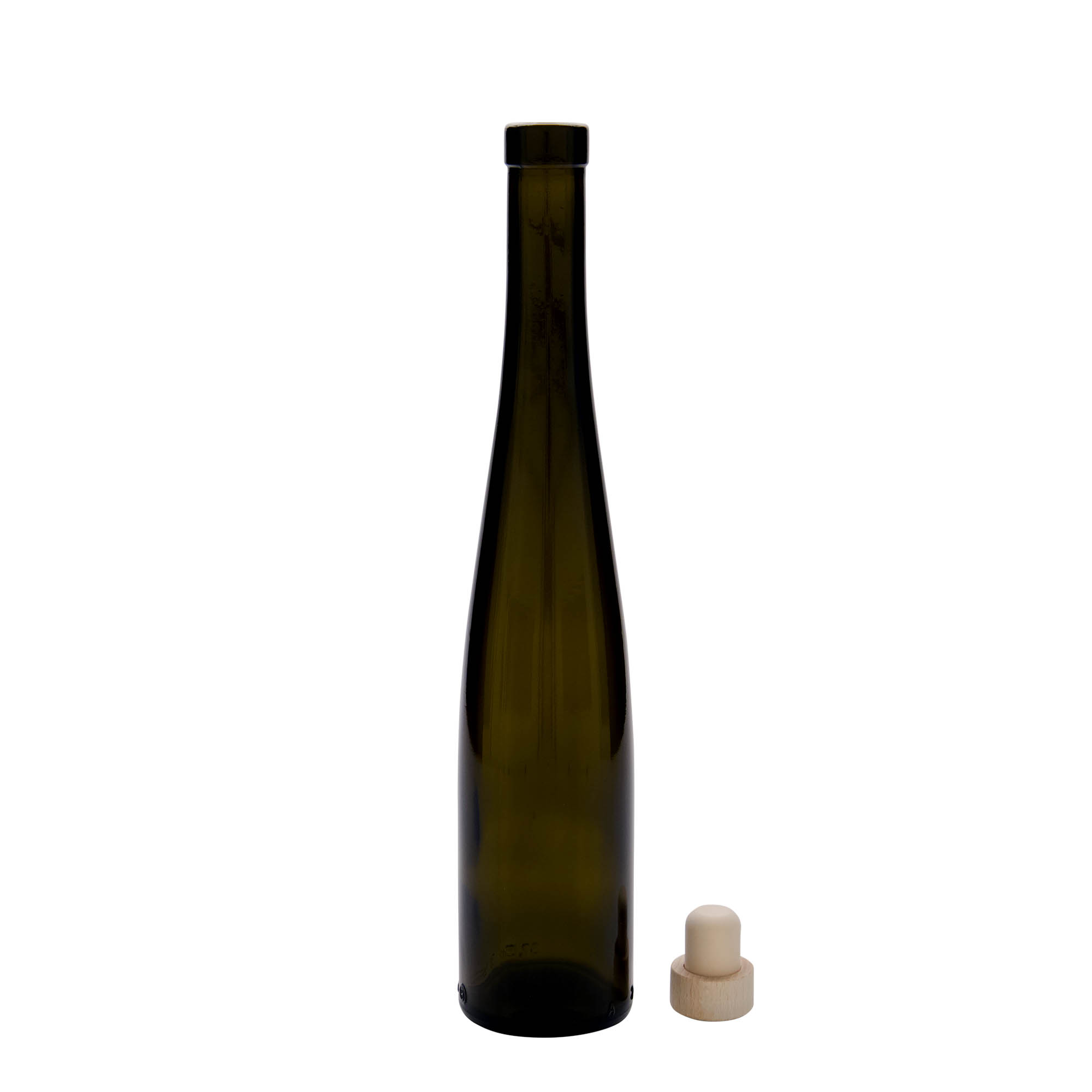 Glazen fles 'Weinschlegel', 375 ml, antiekgroen, monding: kurk Glazen fles 'Weinschlegel', 375 ml, antiekgroen, monding: kurk