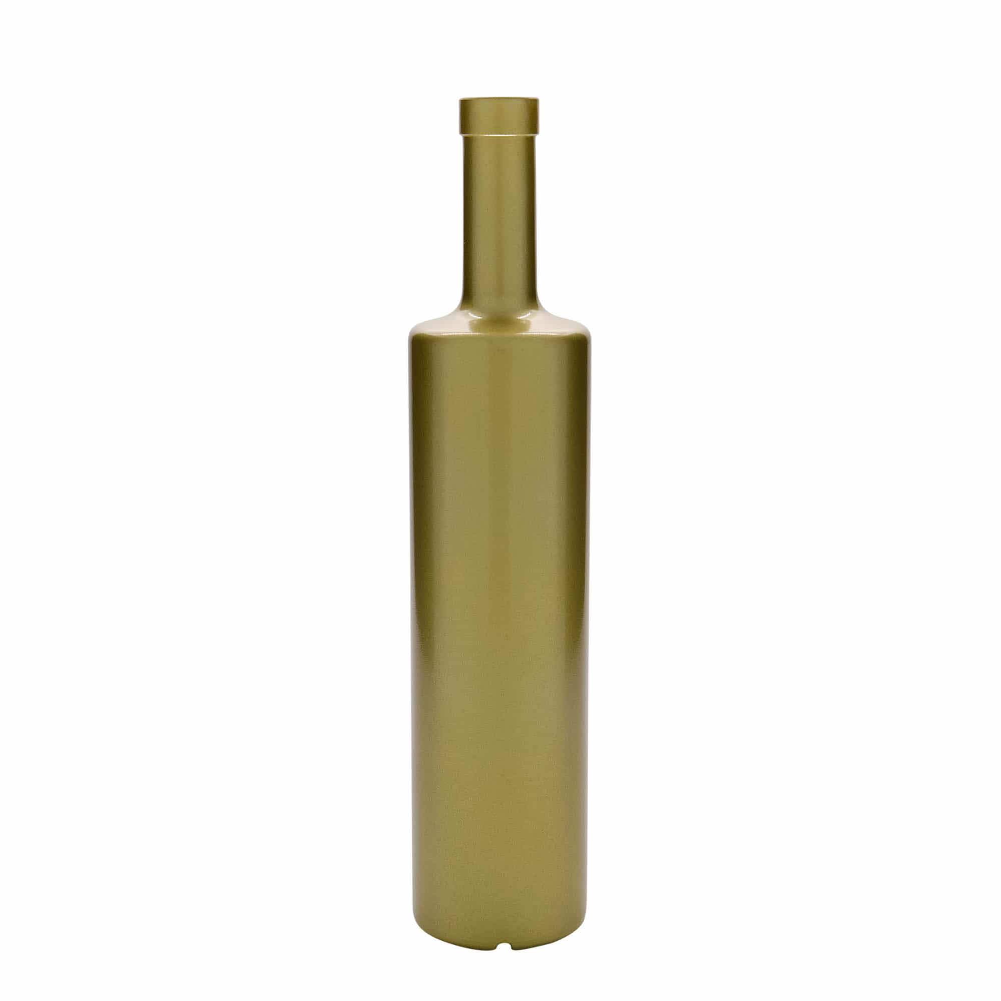 Glazen fles 'Centurio', 700 ml, goud, monding: kurk Glazen fles 'Centurio', 700 ml, goud, monding: kurk