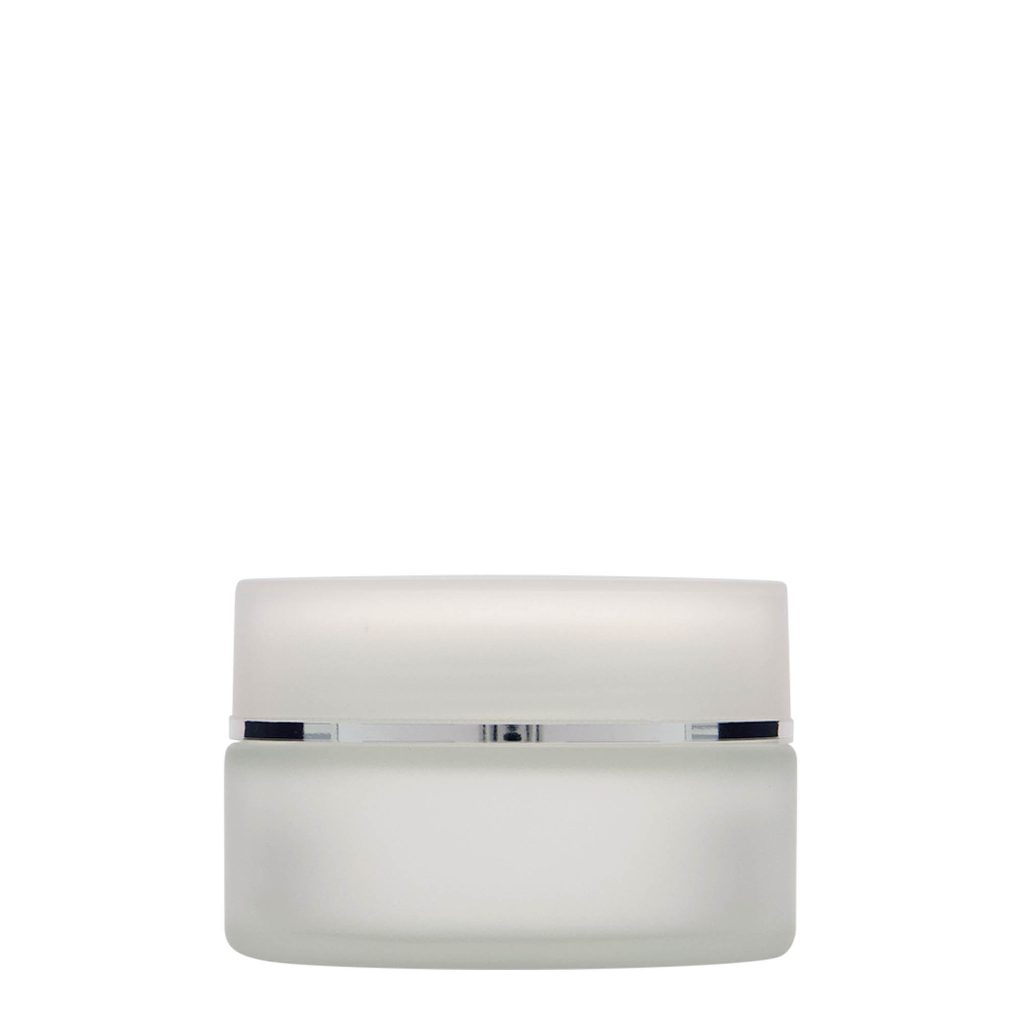 Pot 100 ml 'Platin Edition', verre, glacé, bouchage: Bougage à vis