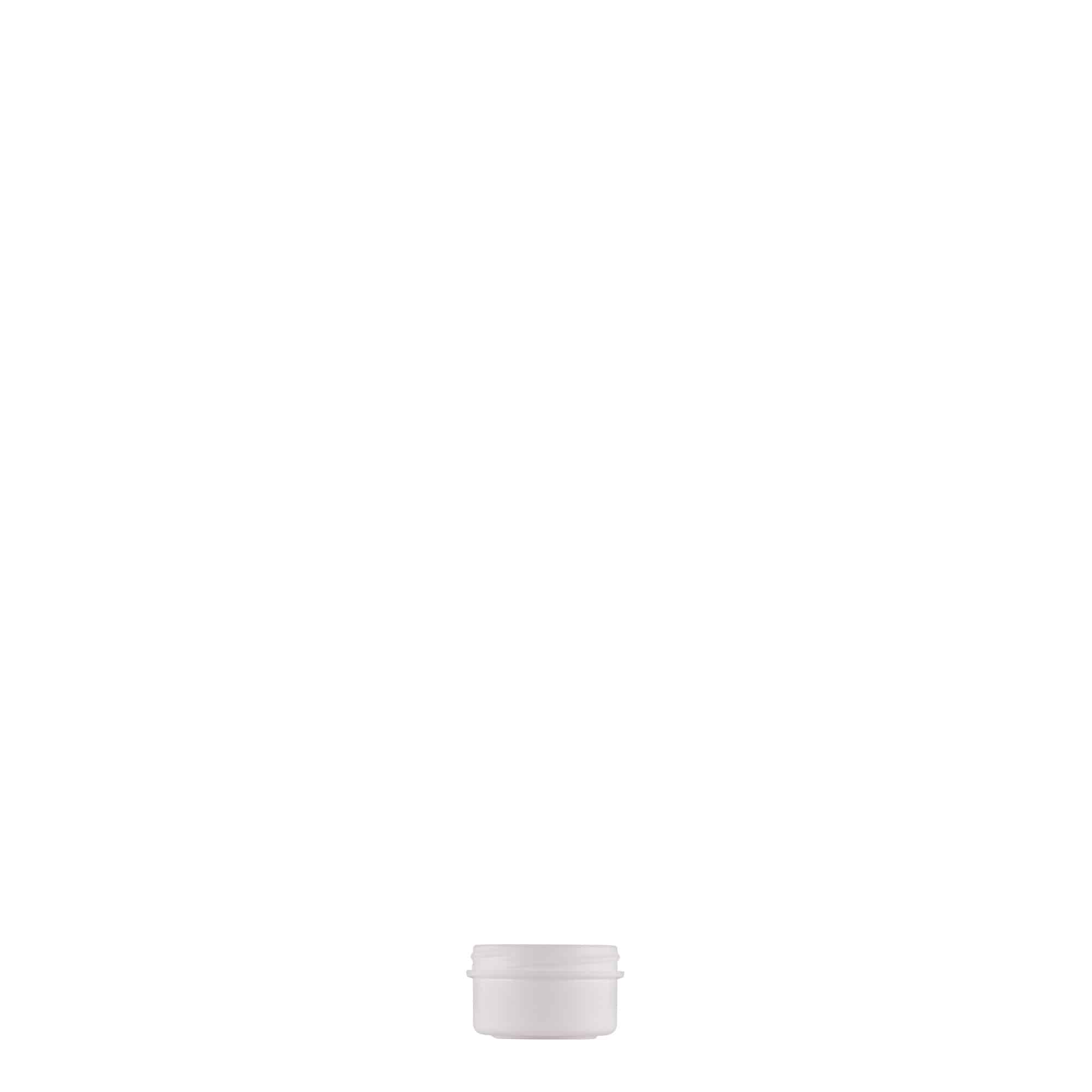 Plastic pot 'White Line', 6 ml, PP, wit, monding: schroefsluiting Plastic pot 'White Line', 6 ml, PP, wit, monding: schroefsluiting