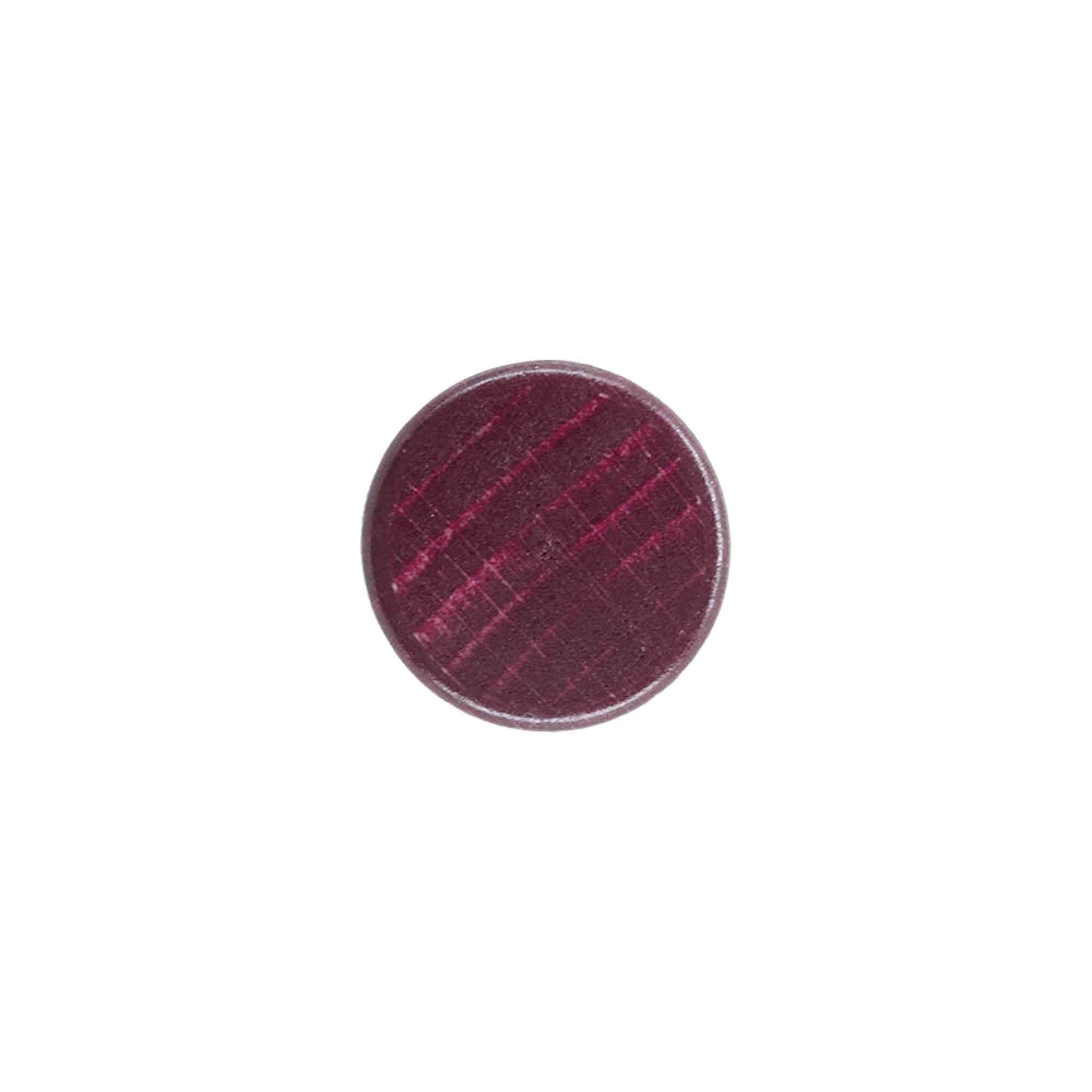 Dopkurk, 19 mm, hout/kunststof, bordeauxrood, voor monding: kurk