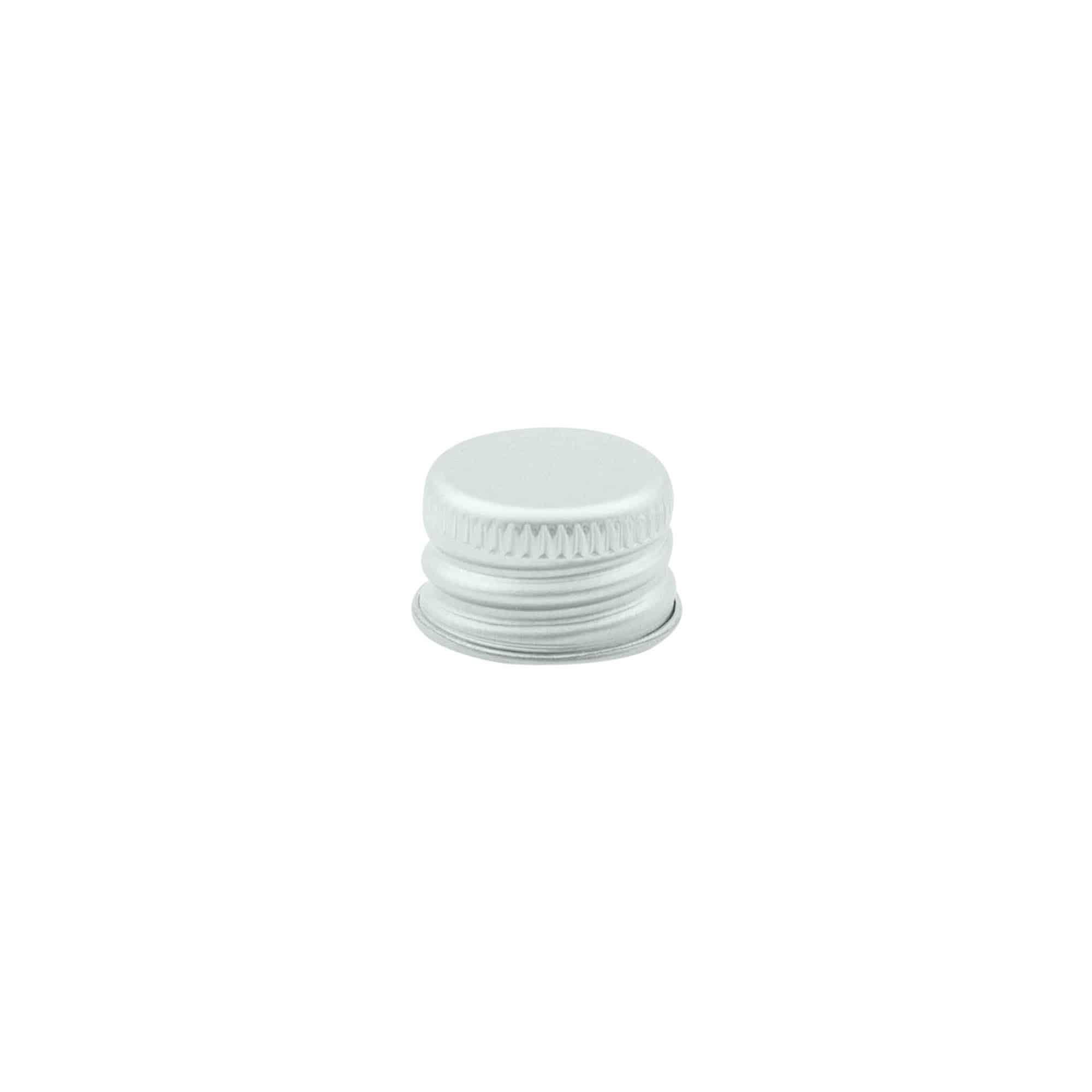 Schroefsluiting, metaal, zilver, voor monding: 18/410 Schroefsluiting, metaal, zilver, voor monding: 18/410