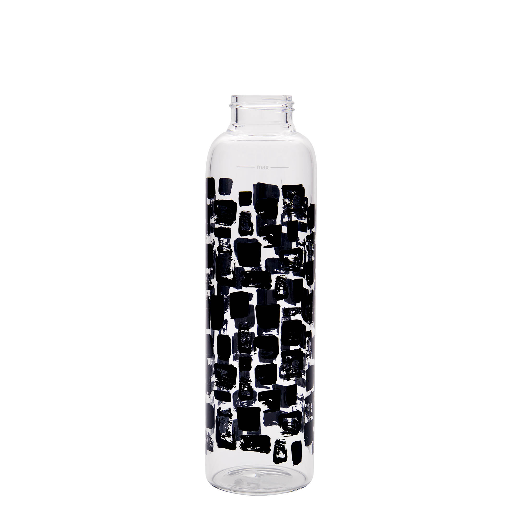 Drinkfles 'Perseus', 500 ml, motief: Zwarte rechthoeken, monding: schroefsluiting Drinkfles 'Perseus', 500 ml, motief: Zwarte rechthoeken, monding: schroefsluiting