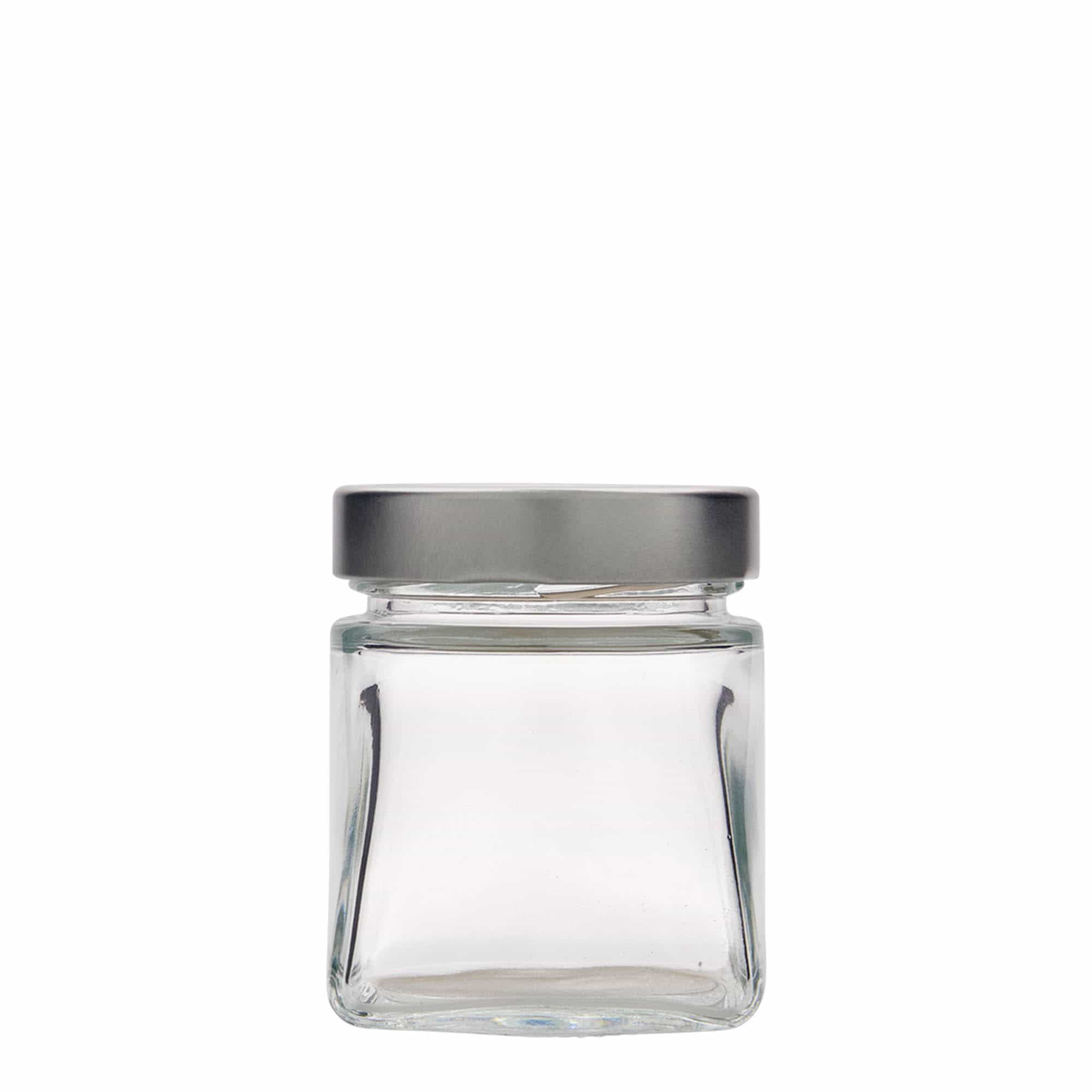 Vierkante pot 'Luxor', 212 ml, monding: deep-twist-off (DTO 63)