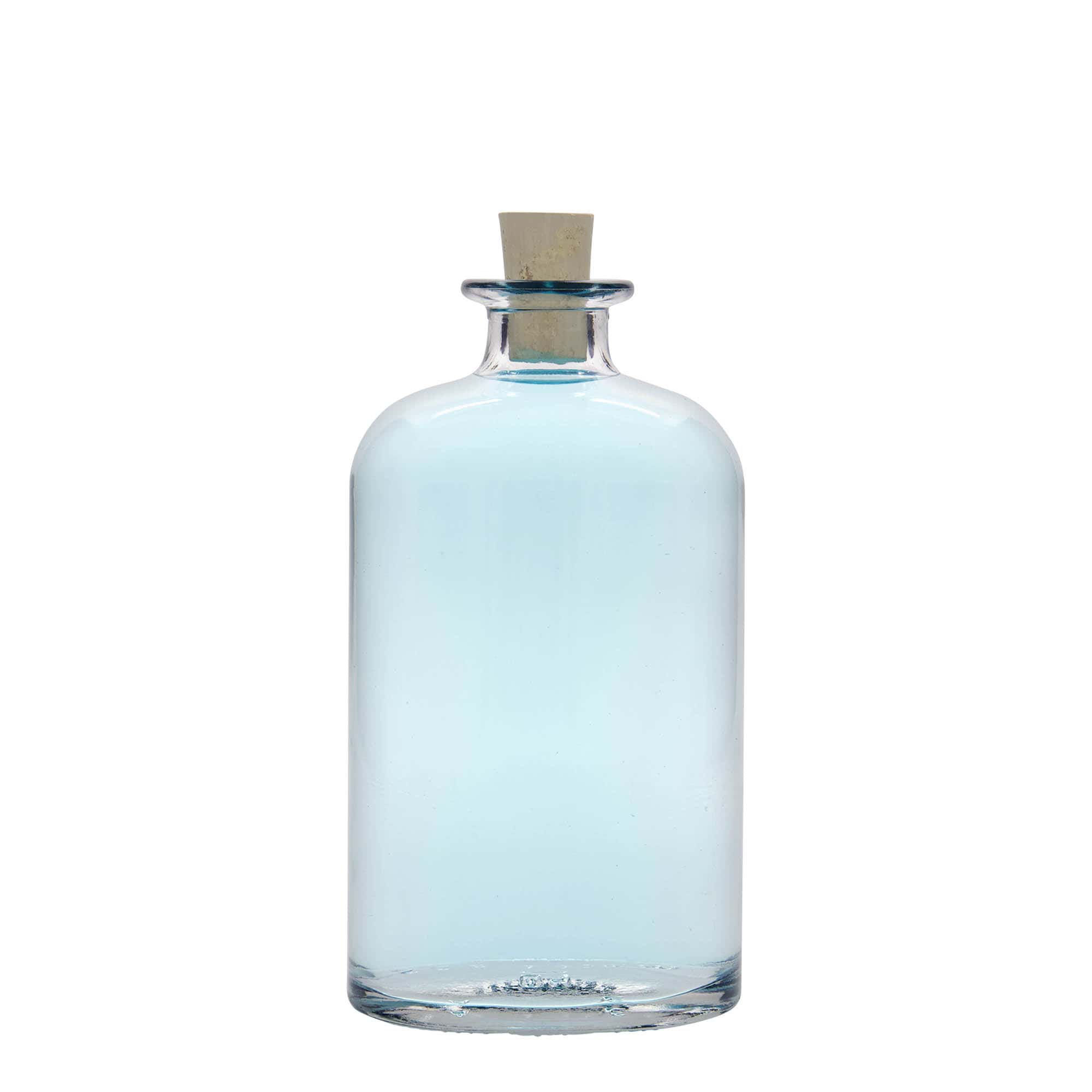 Glazen fles 'Dundee', 500 ml, ovaal, monding: kurk