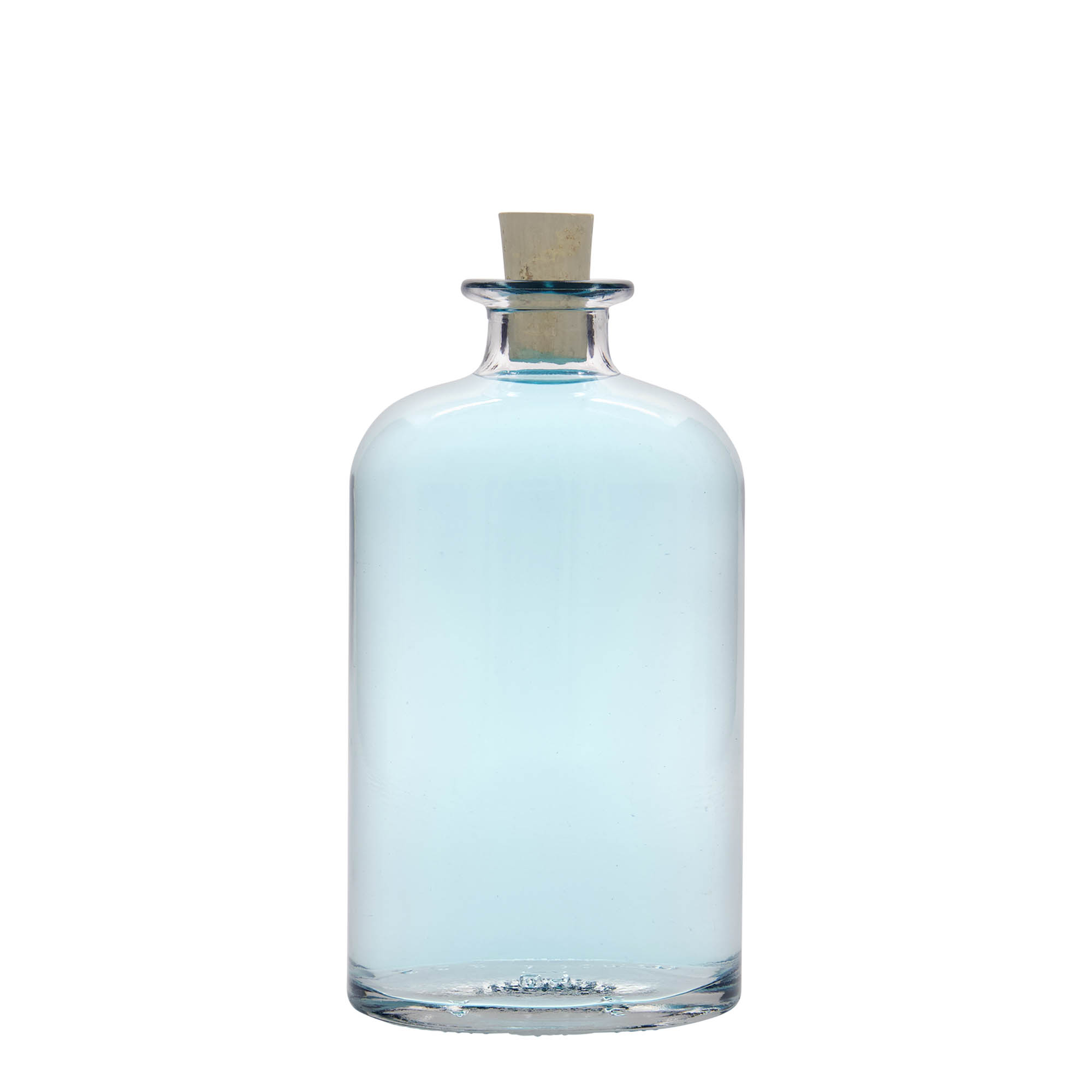 Glazen fles 'Dundee', 500 ml, ovaal, monding: kurk