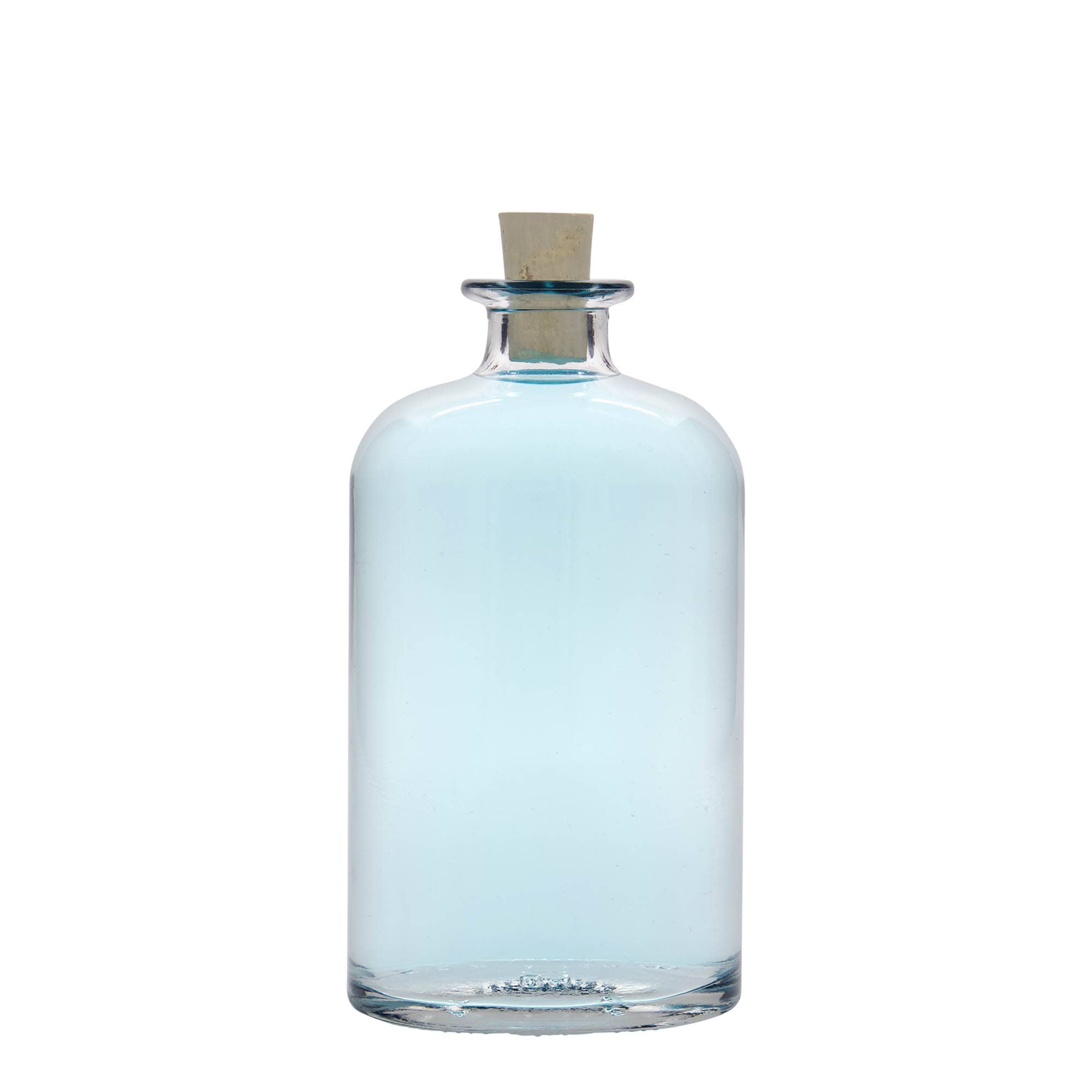 Glazen fles 'Dundee', 500 ml, ovaal, monding: kurk
