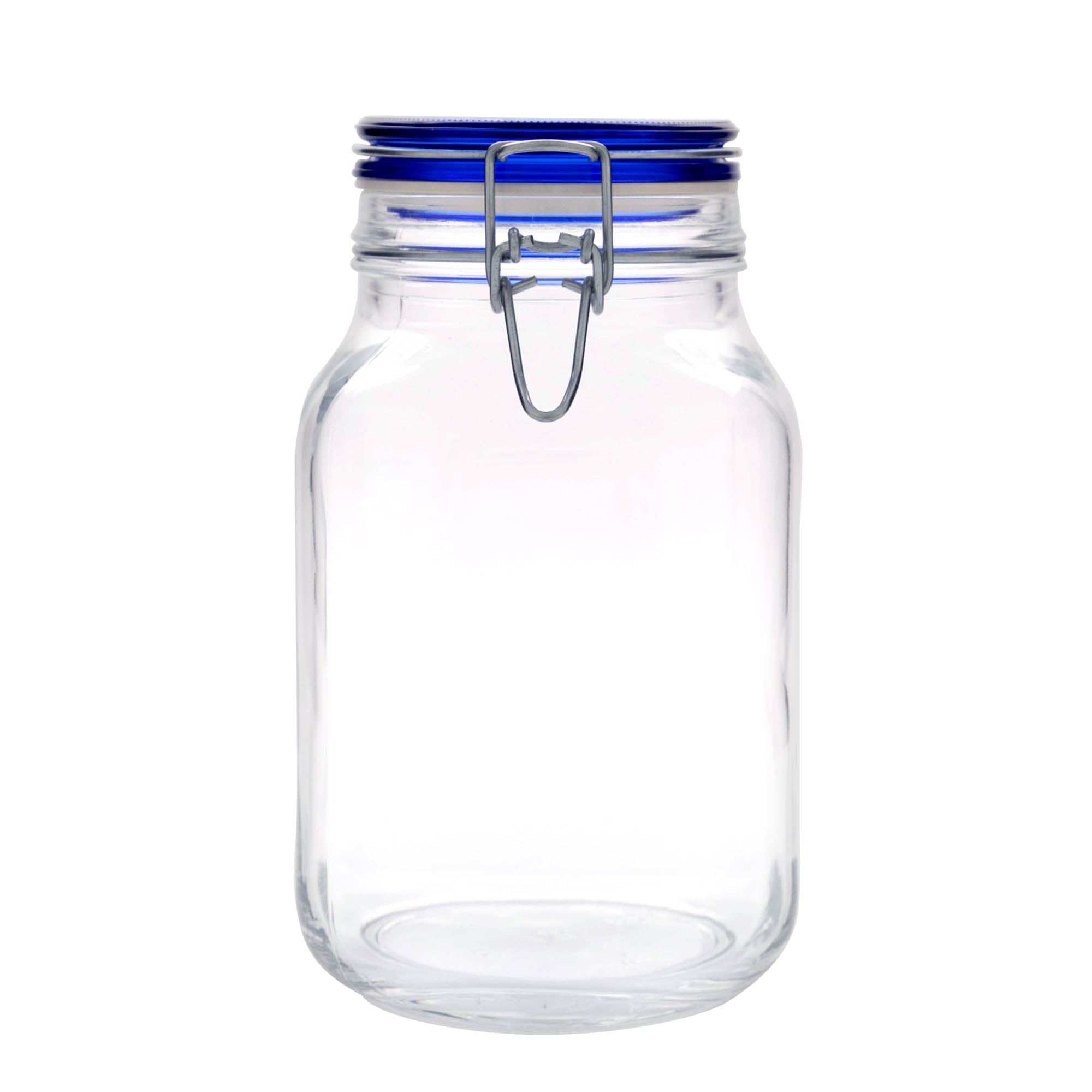 Pot met beugelsluiting 'Fido' Blue Top, 2000 ml, vierkant, monding: beugelsluiting Pot met beugelsluiting 'Fido' Blue Top, 2000 ml, vierkant, monding: beugelsluiting