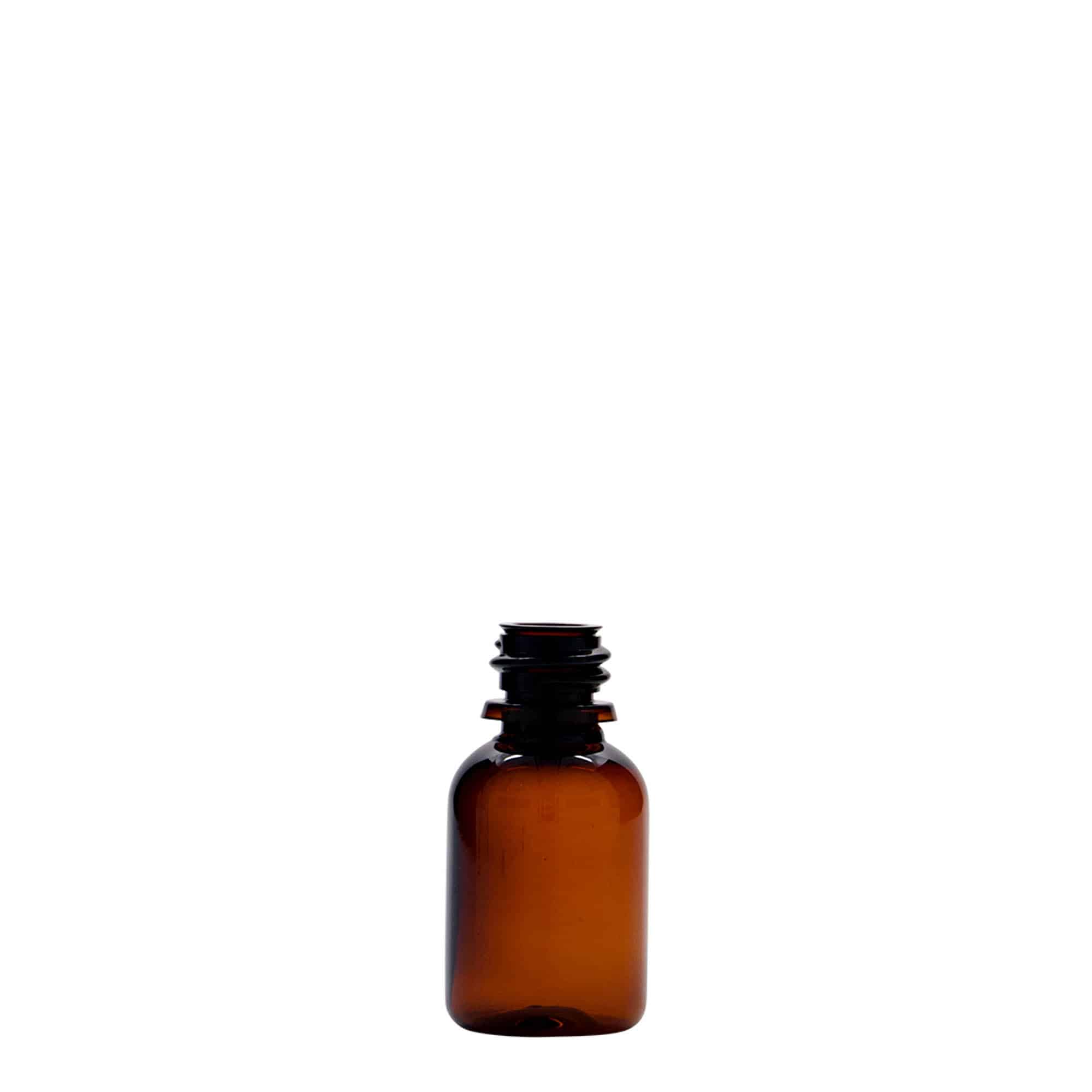 Flacon pharmaceutique en PET 20 ml 'Easy Living', marron, plastique, bouchage: DIN 18