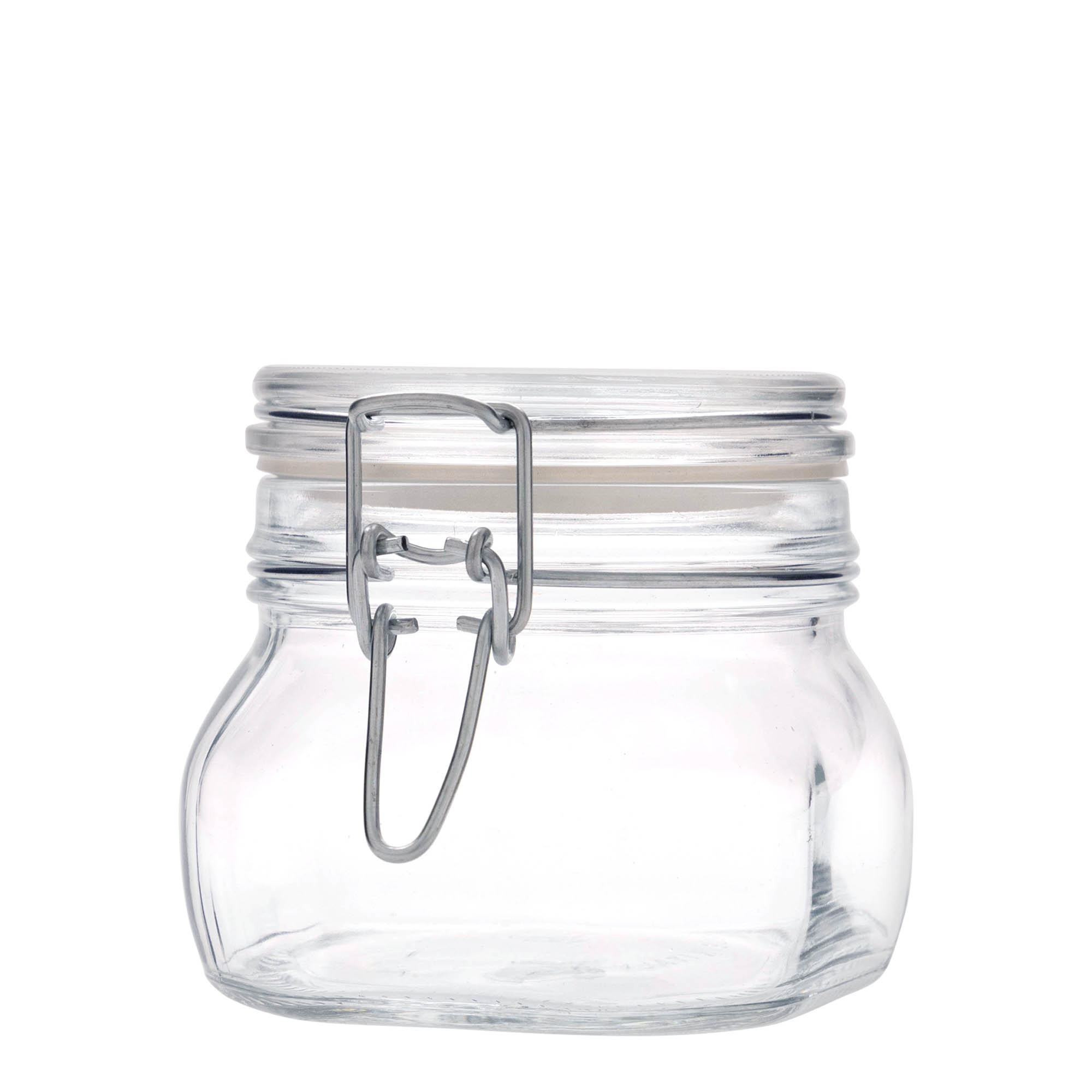Bocal à fermeture mécanique 500 ml « Fido », carré, bouchage: bouchon mécanique