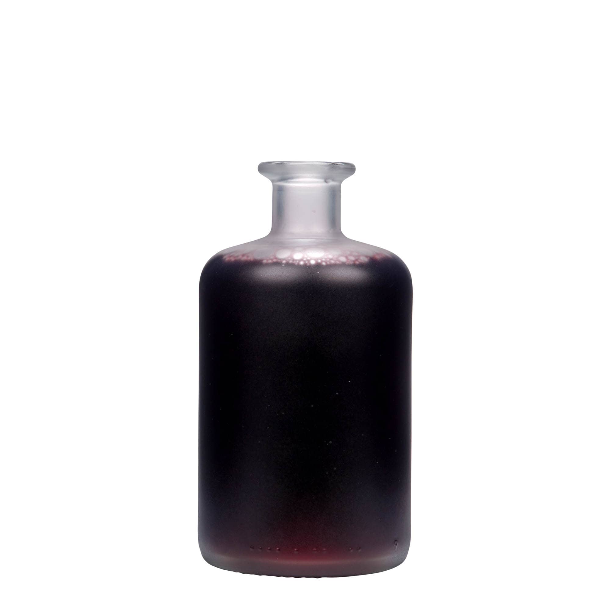 Bouteille en verre apothicaire 500 ml, glacée, bouchage: bouchon Bouteille en verre apothicaire 500 ml, glacée, bouchage: bouchon