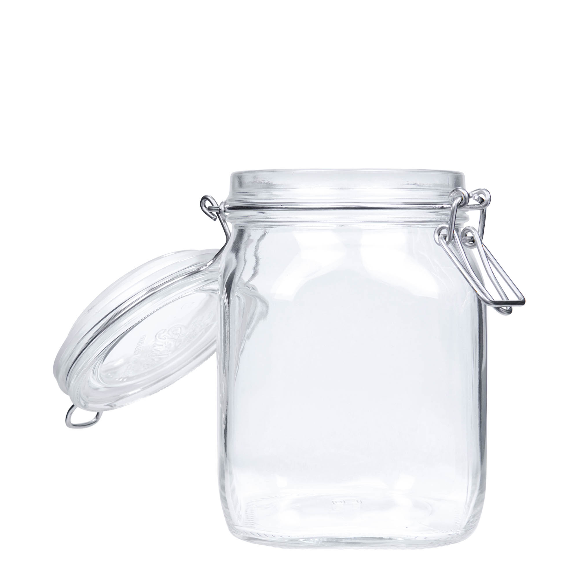 Pot met beugelsluiting 'Fido', 1000 ml, vierkant, monding: beugelsluiting Pot met beugelsluiting 'Fido', 1000 ml, vierkant, monding: beugelsluiting