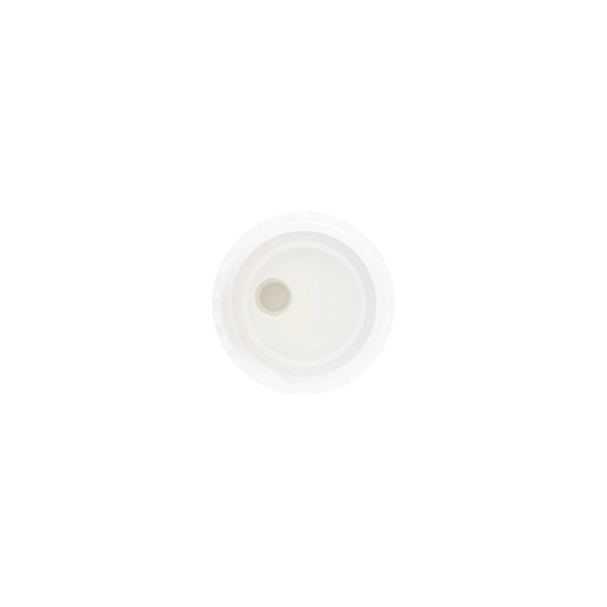 Schroefsluiting Disc Top, PP-kunststof, wit, voor monding: 24/410