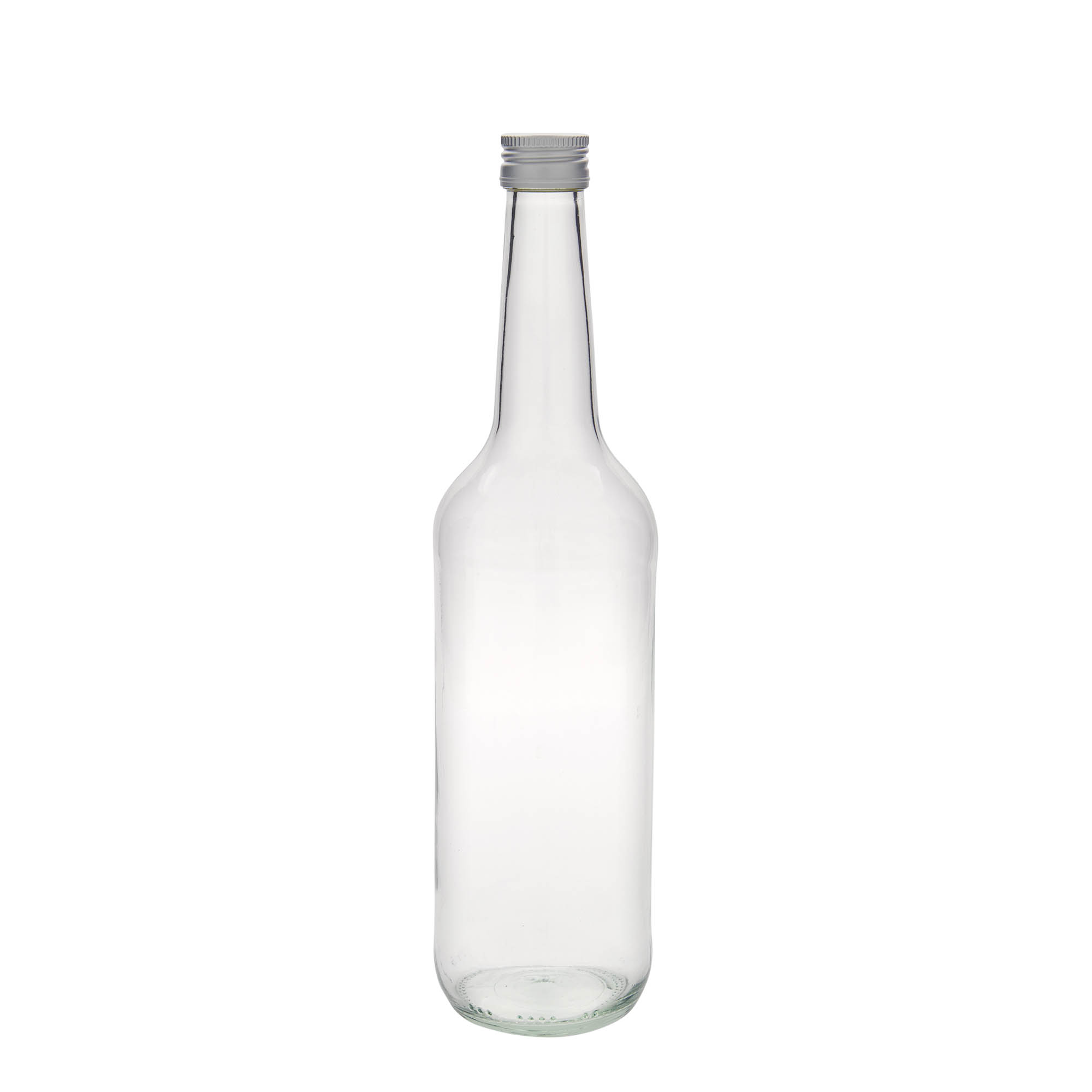 Glazen fles met rechte hals, 700 ml, monding: PP 28 Glazen fles met rechte hals, 700 ml, monding: PP 28