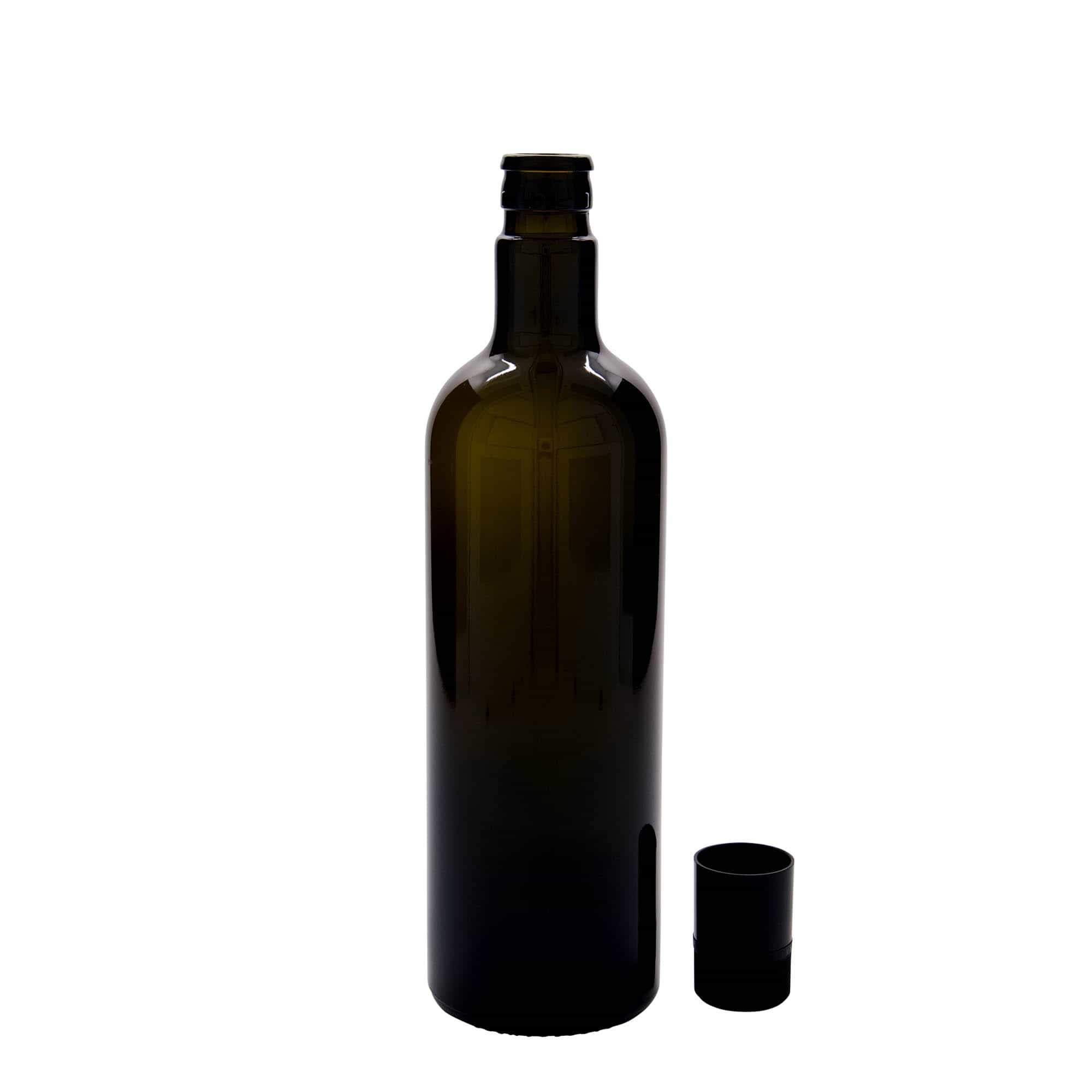 Azijn-/oliefles 'Willy New', 750 ml, glas, antiekgroen, monding: DOP