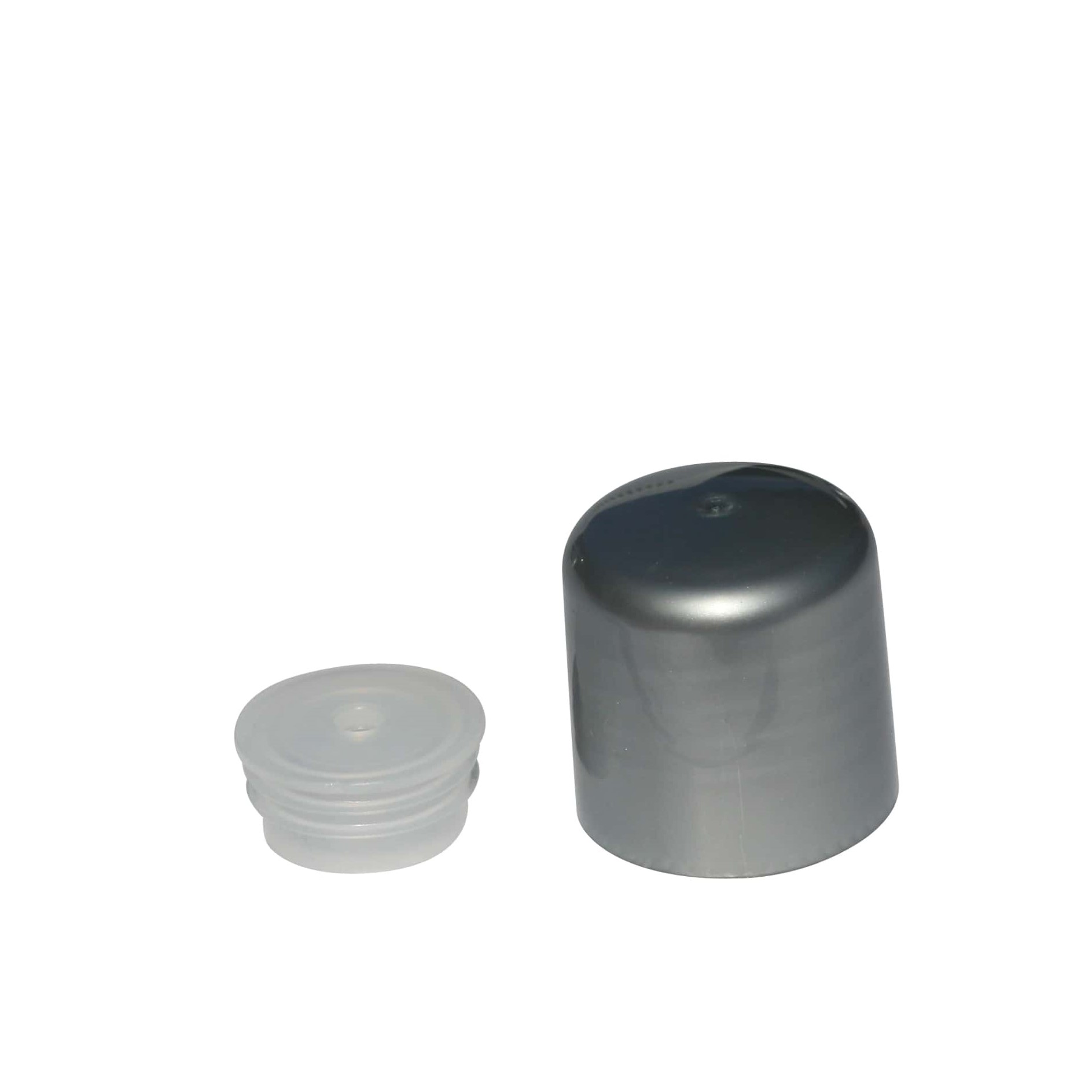 Schroefsluiting met doseerdop, PP-kunststof, zilver, voor monding: 24/410