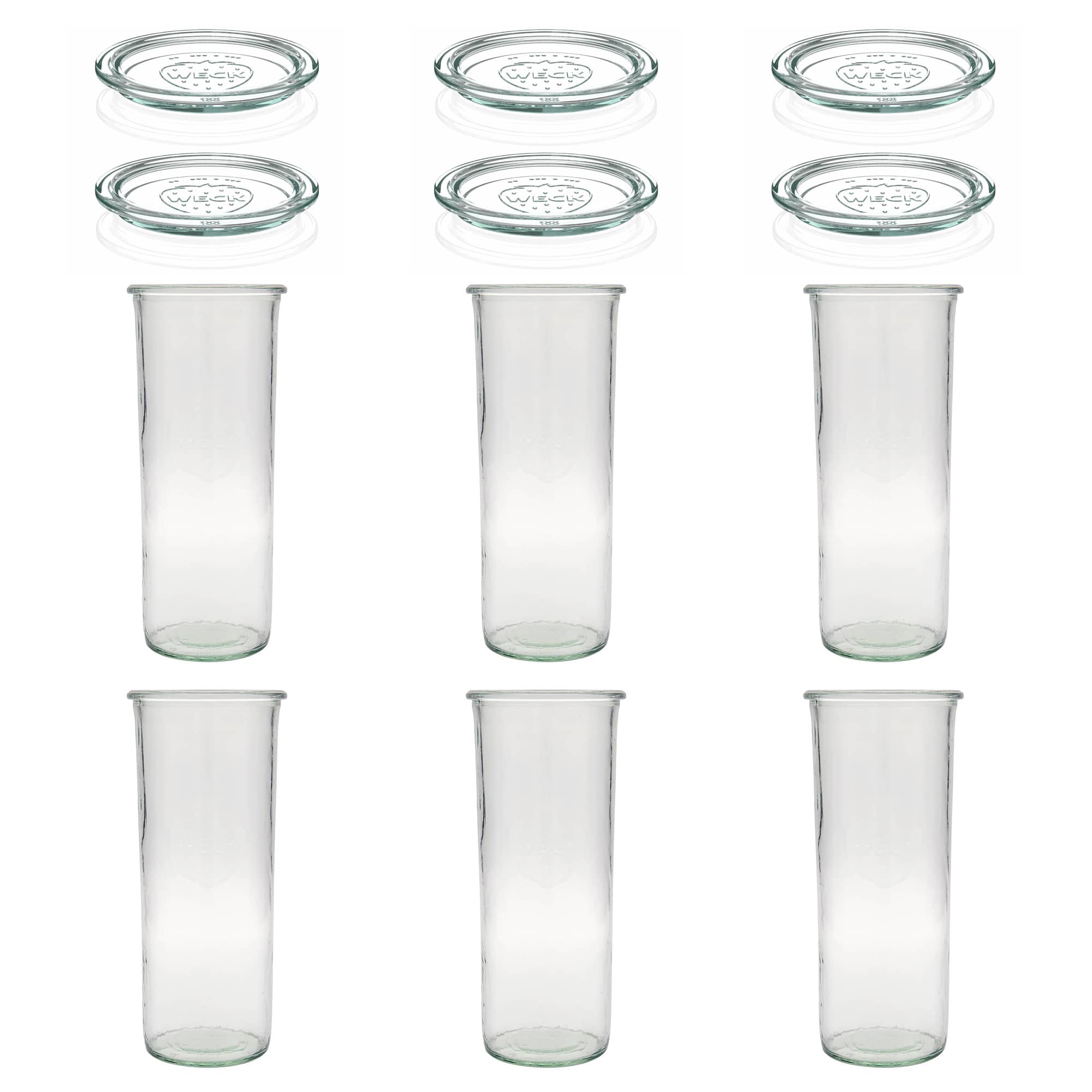 6x 1500 ml WECK-stortglas met glazen deksel RR 100