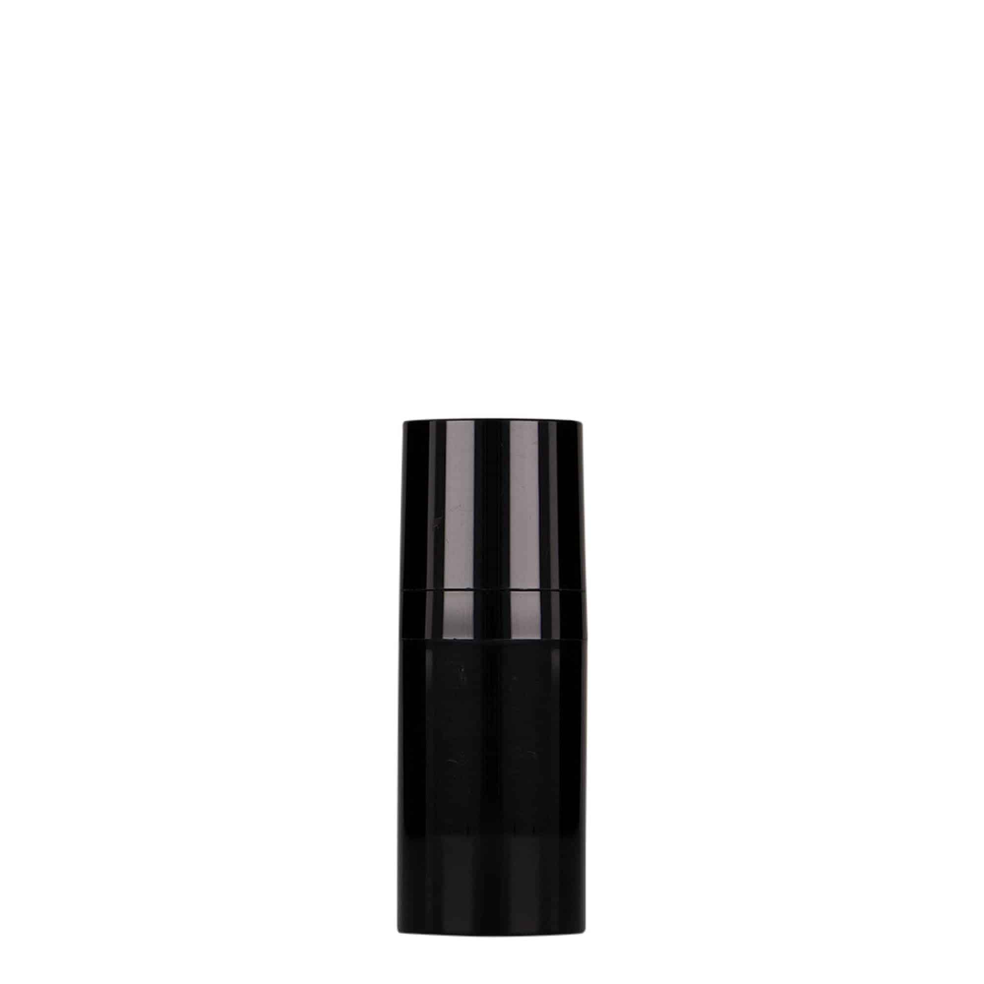 Flacon airless 15 ml « Micro », plastique PP, noir