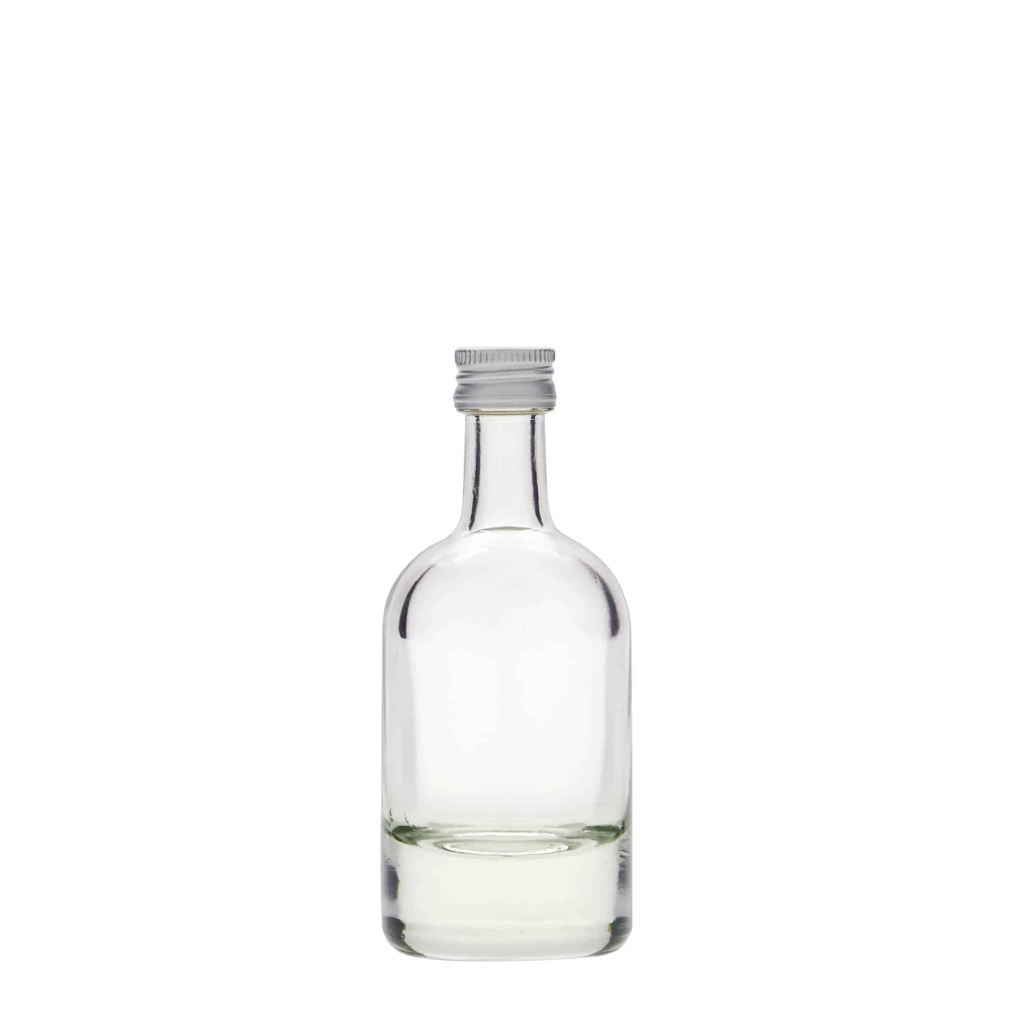 Glazen fles 'Linea Uno', 50 ml, monding: PP 18 Glazen fles 'Linea Uno', 50 ml, monding: PP 18