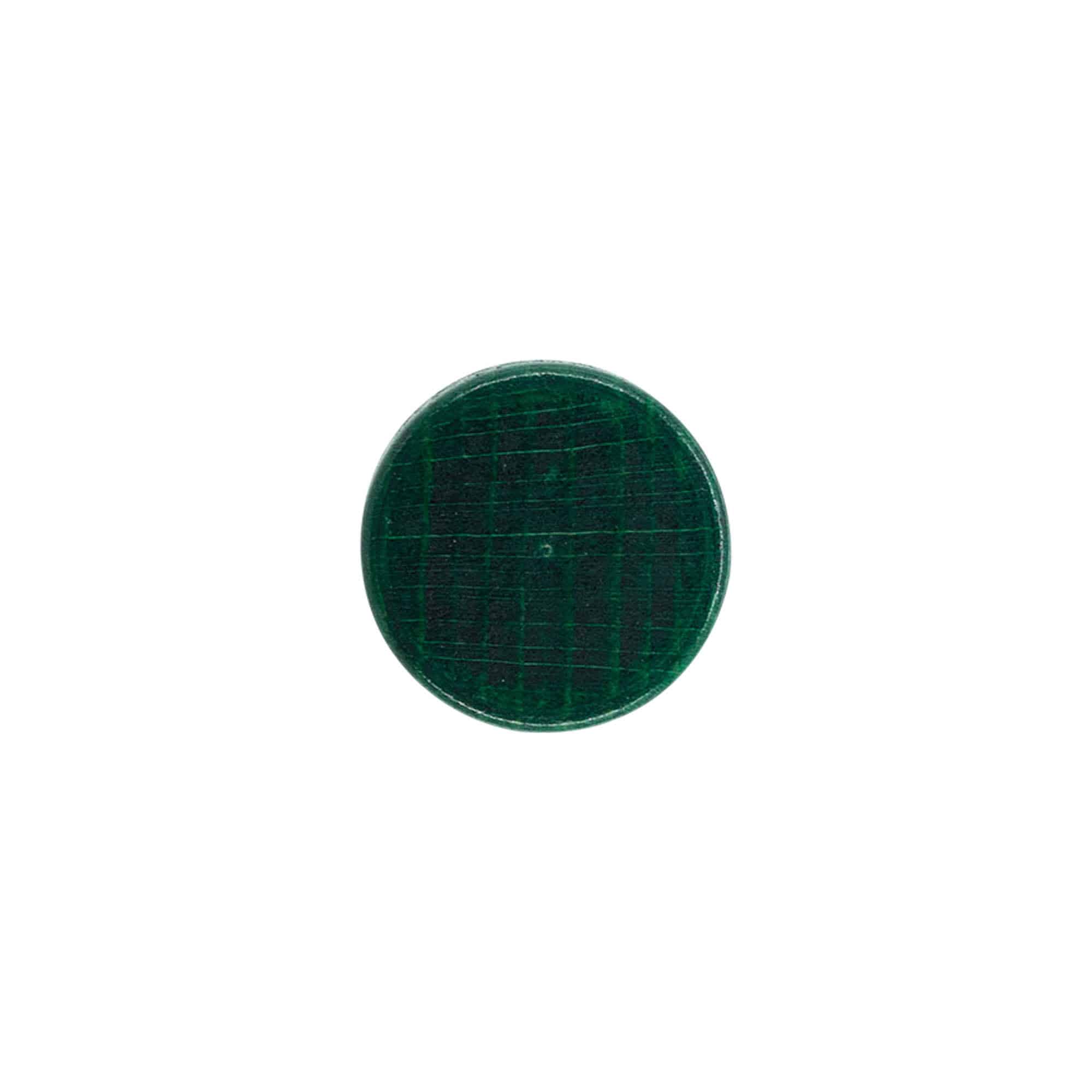 Dopkurk, 19 mm, hout/kunststof, groen, voor monding: kurk