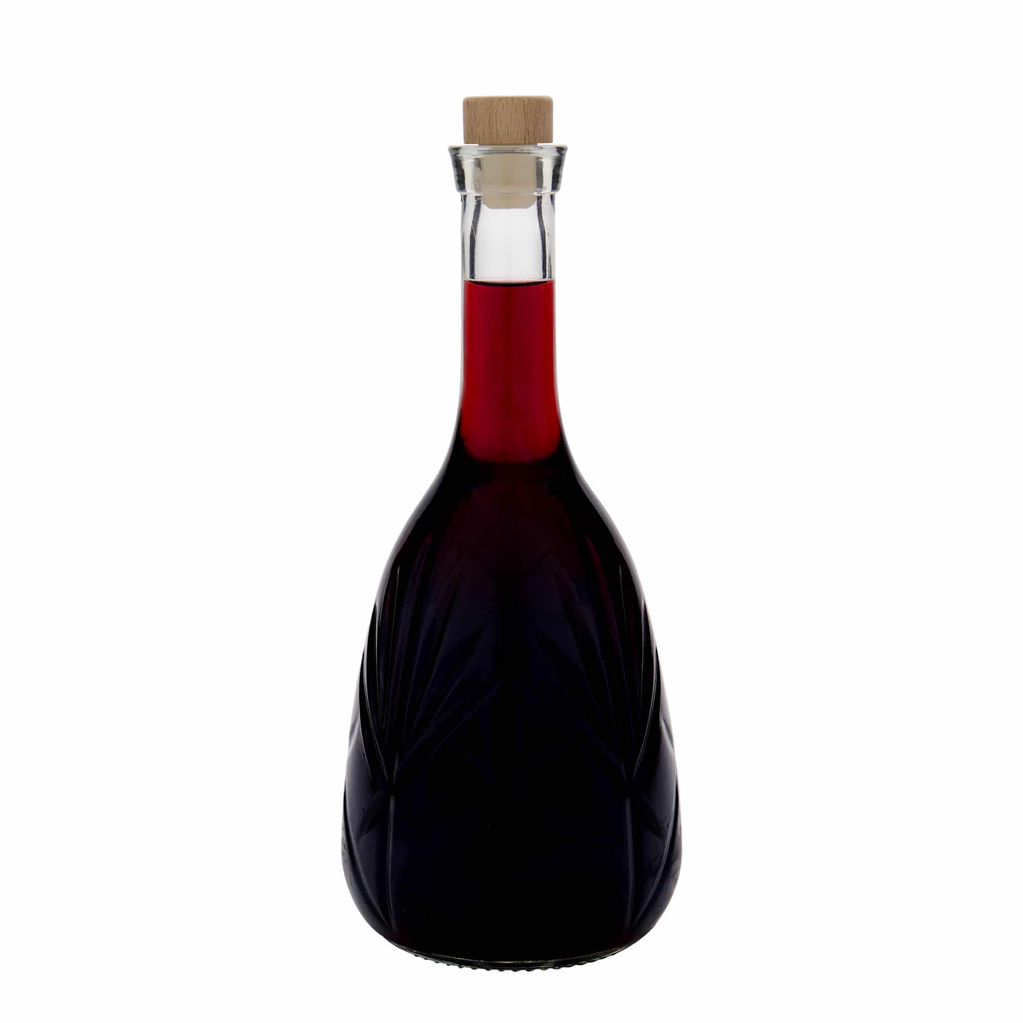 Glazen fles 'Reliefa', 1000 ml, monding: kurk