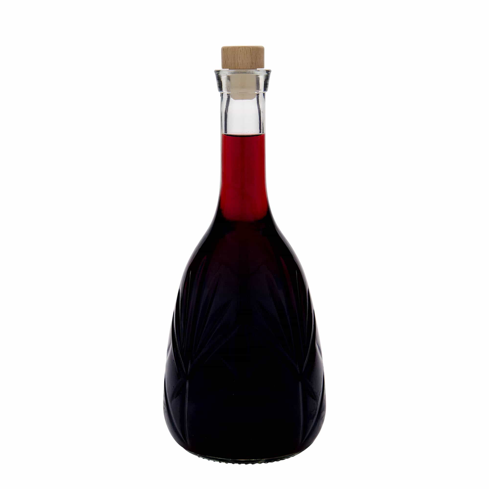 Glazen fles 'Reliefa', 1000 ml, monding: kurk