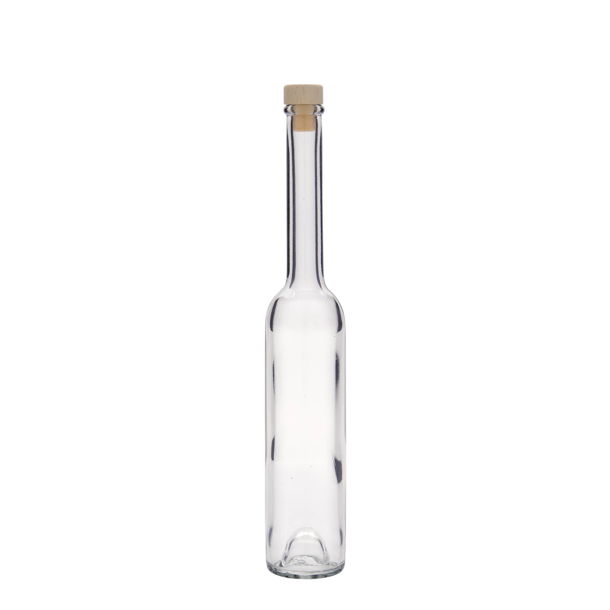 Glazen fles 'Platina', 100 ml, monding: kurk Glazen fles 'Platina', 100 ml, monding: kurk