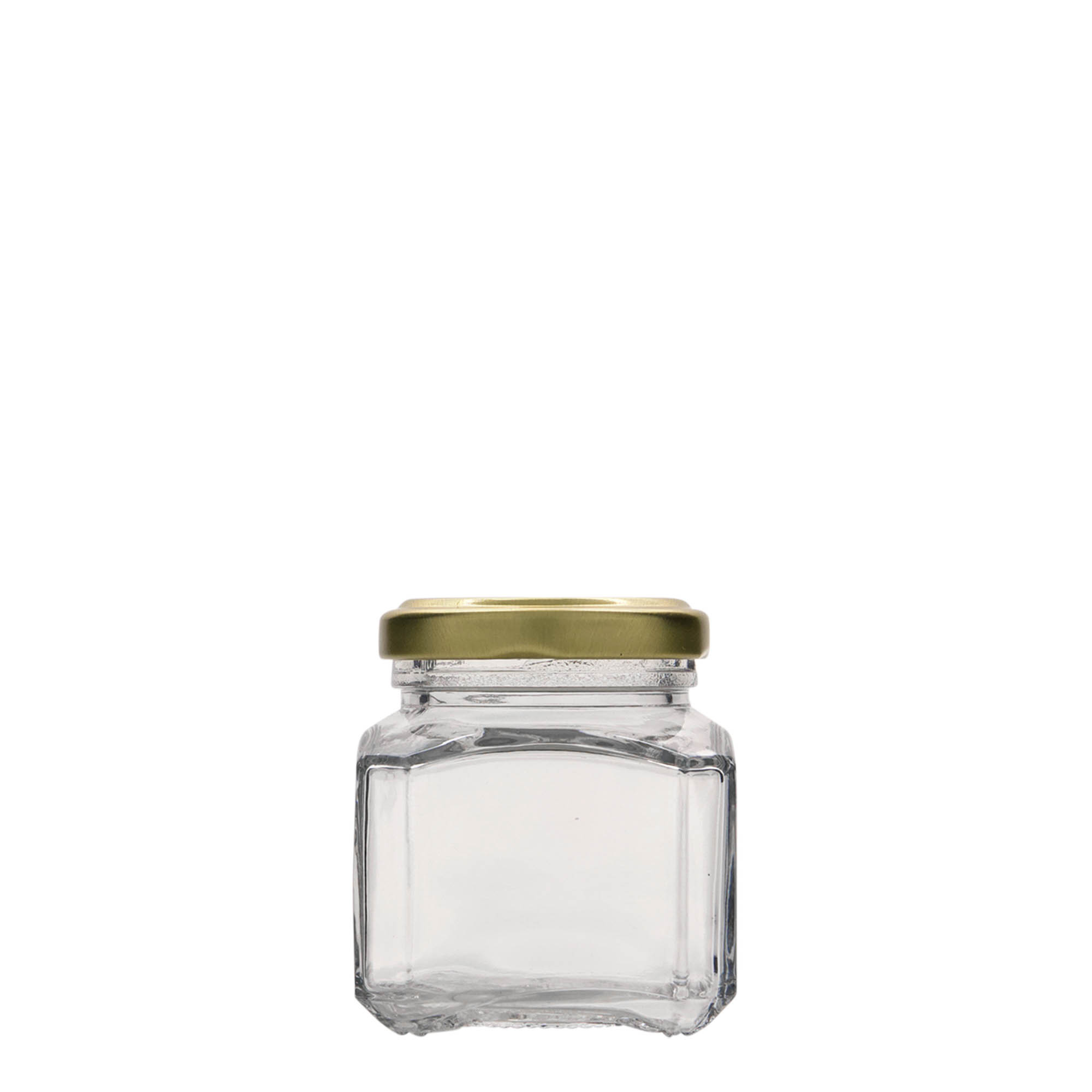 Vierkante pot 'Milaan', 106 ml, monding: twist-off (TO 48) Vierkante pot 'Milaan', 106 ml, monding: twist-off (TO 48)