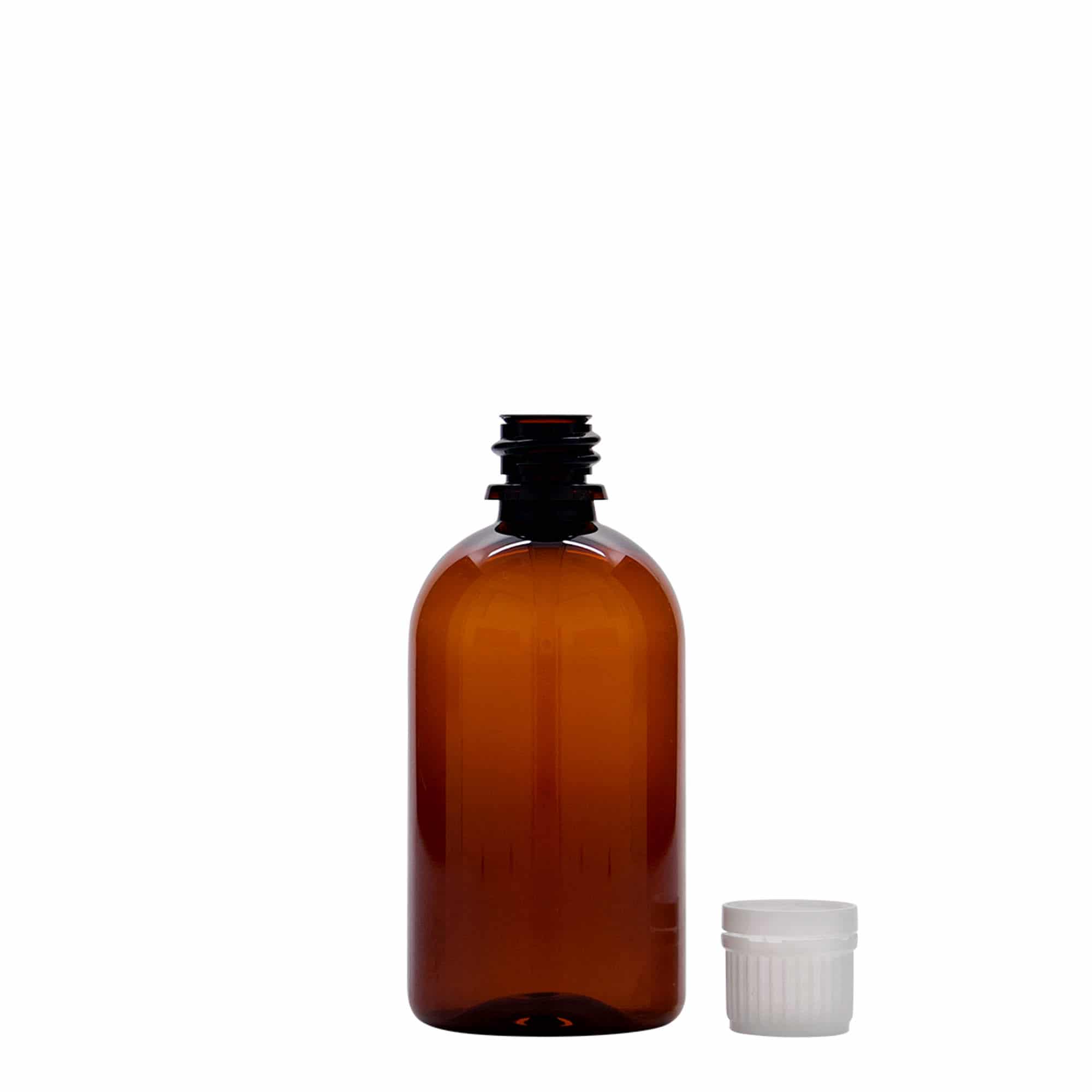 Pet-medicijnfles 'Easy Living', 100 ml, bruin, kunststof, monding: DIN 18