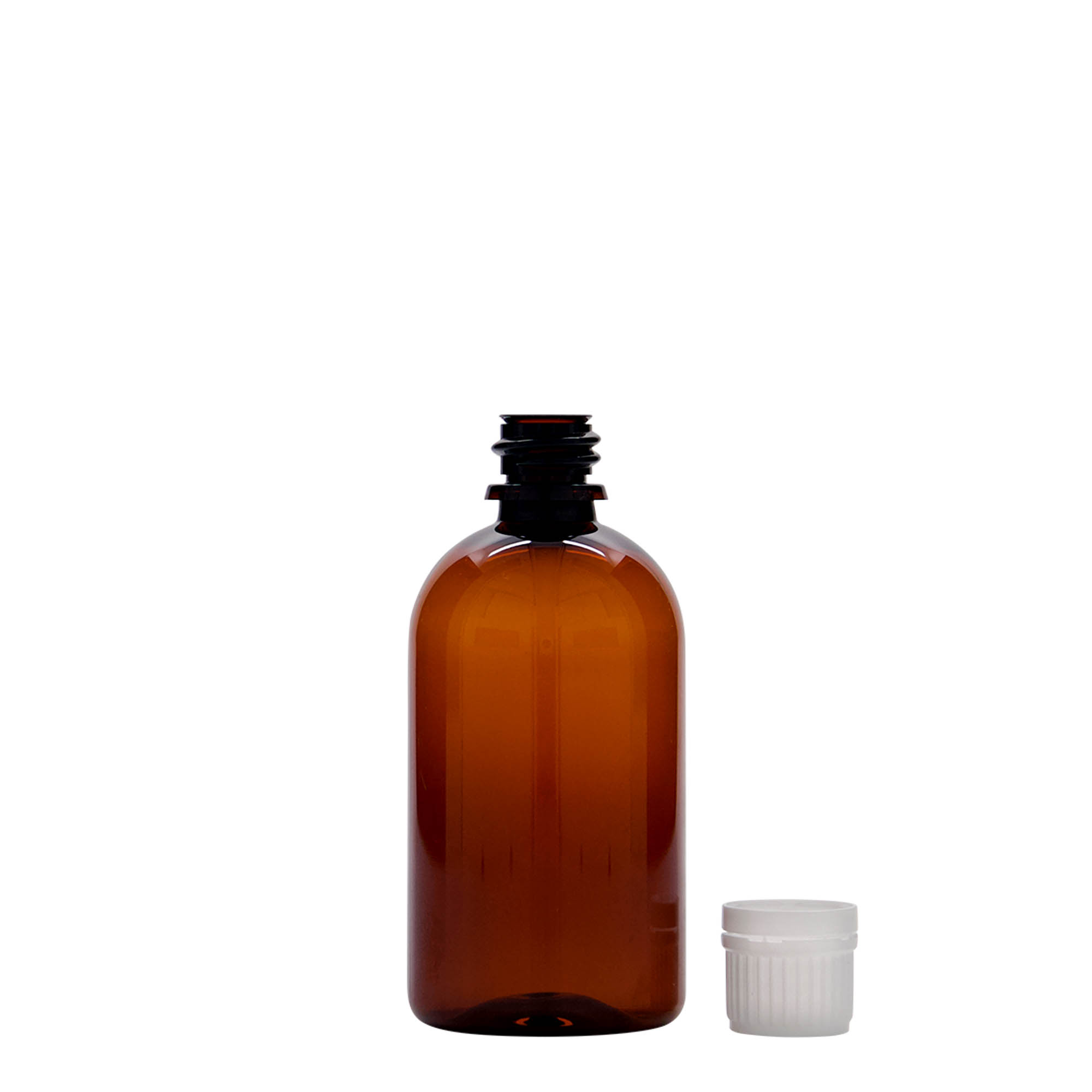 Flacon pharmaceutique en PET 100 ml 'Easy Living', brun, plastique, bouchage: DIN 18 Flacon pharmaceutique en PET 100 ml 'Easy Living', brun, plastique, bouchage: DIN 18