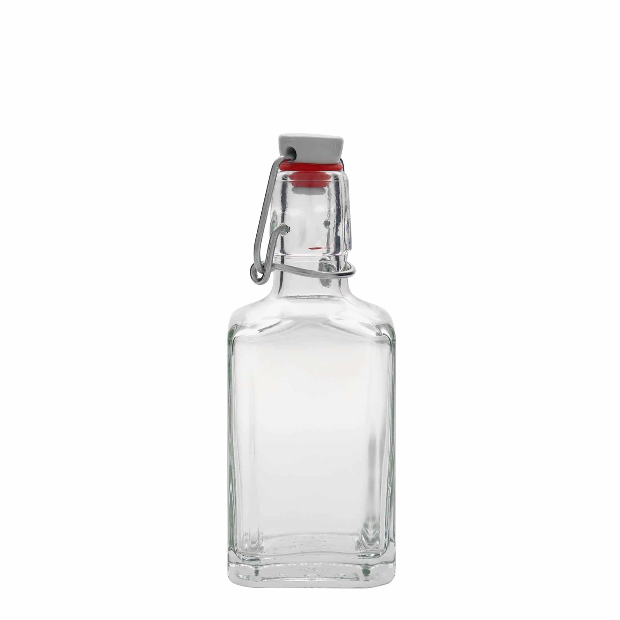Bouteille en verre 250 ml « Rialto », carrée, bouchage: bouchon mécanique