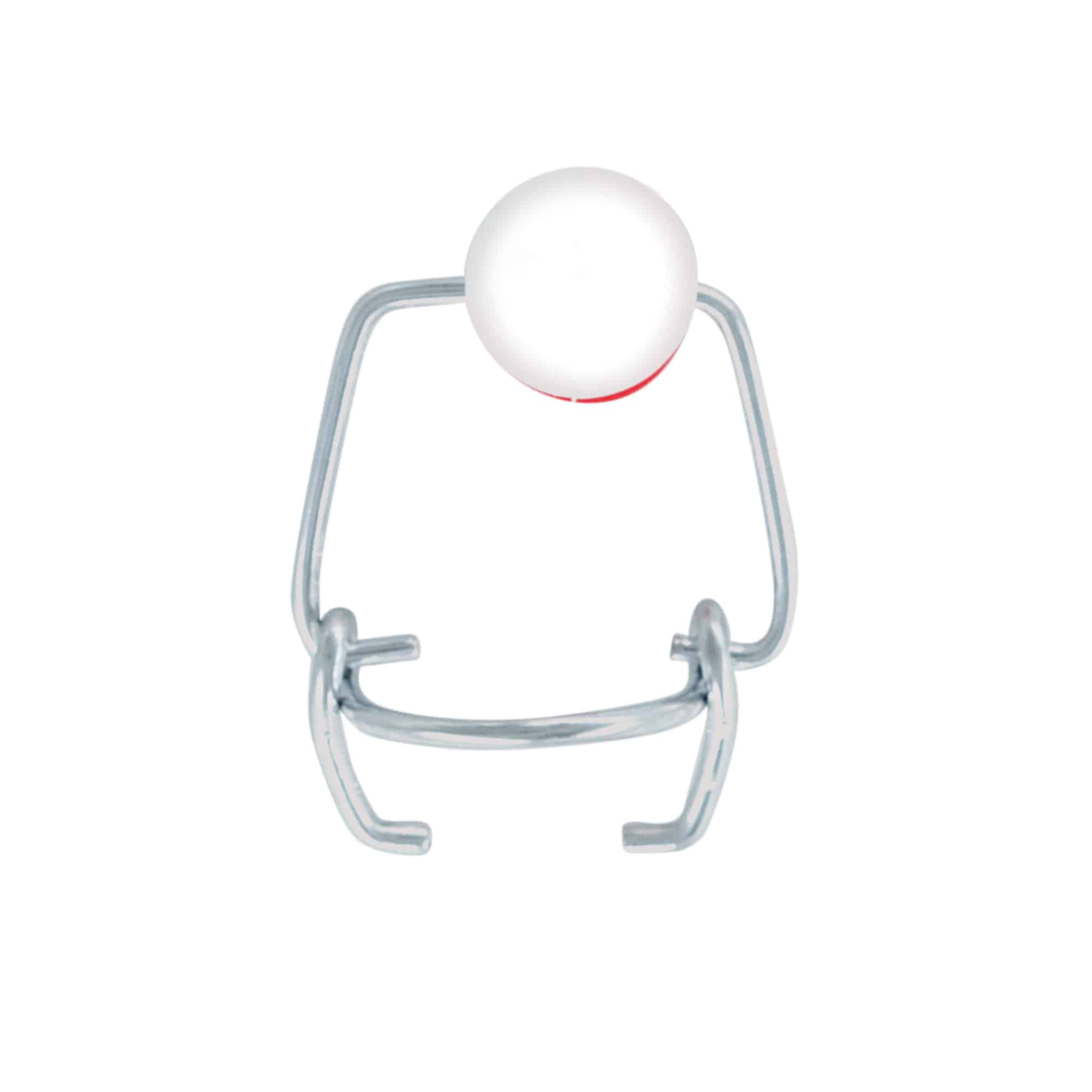 Beugelsluiting mini, kunststof, rood-wit