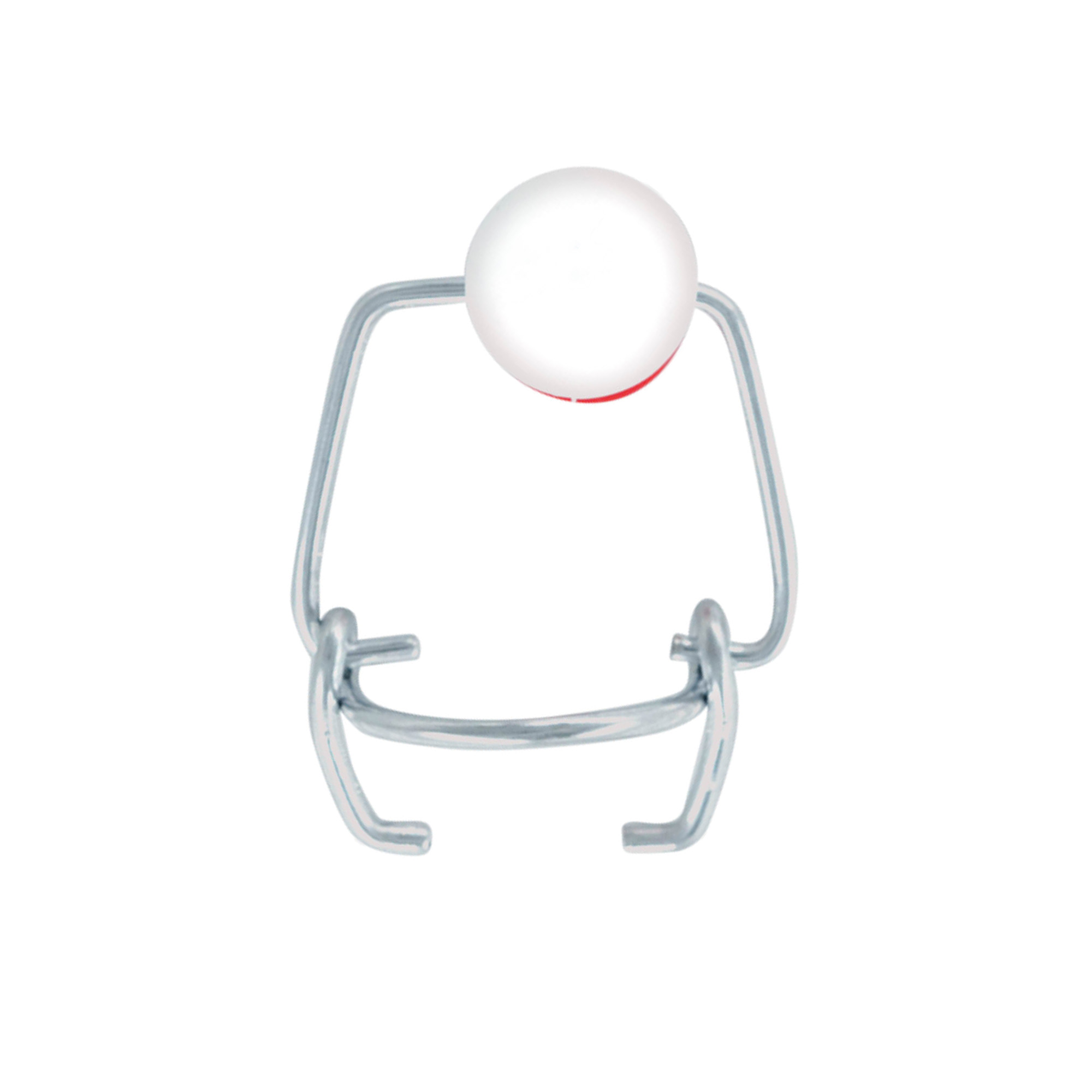 Beugelsluiting mini, kunststof, rood-wit Beugelsluiting mini, kunststof, rood-wit