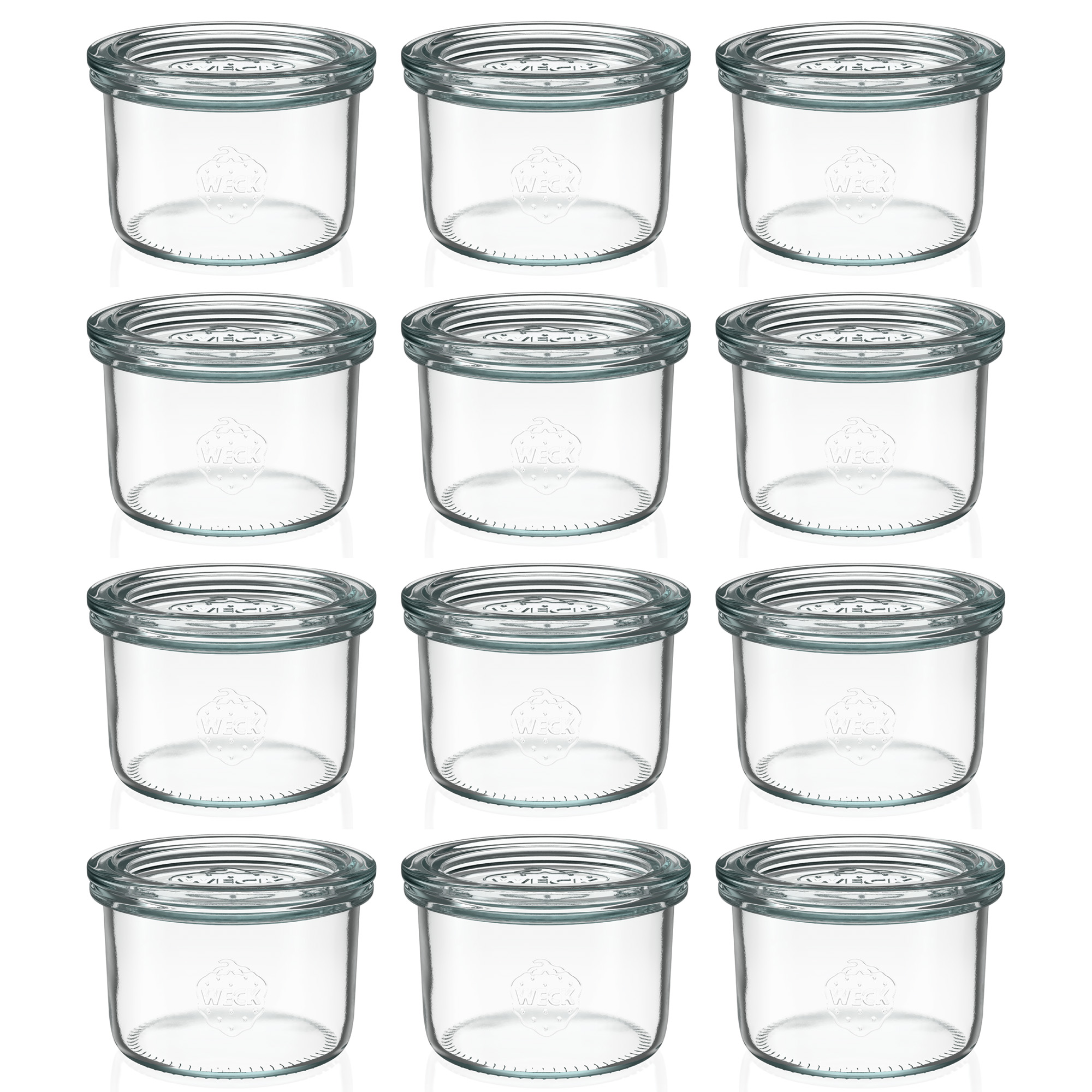 12x 200 ml WECK-stortglas met glazen deksel RR 80