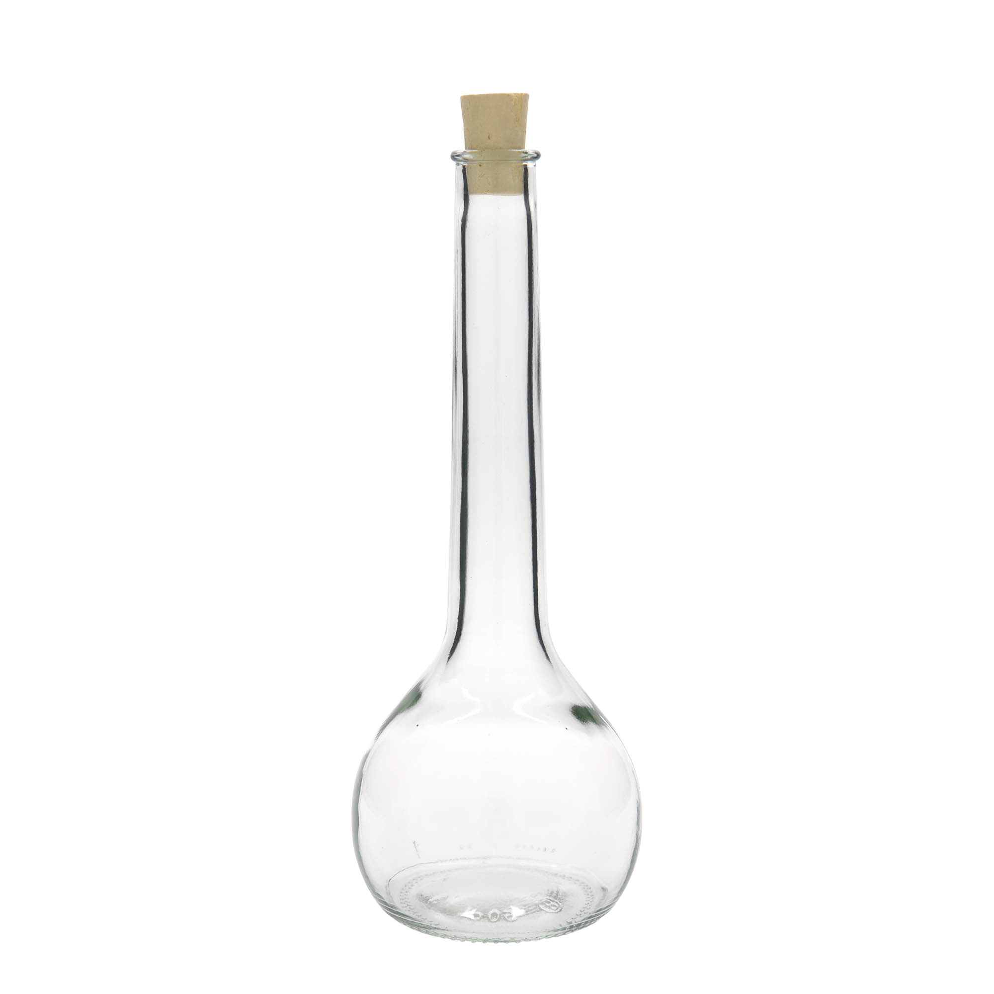 Glazen fles 'Tulipano', 500 ml, monding: kurk Glazen fles 'Tulipano', 500 ml, monding: kurk