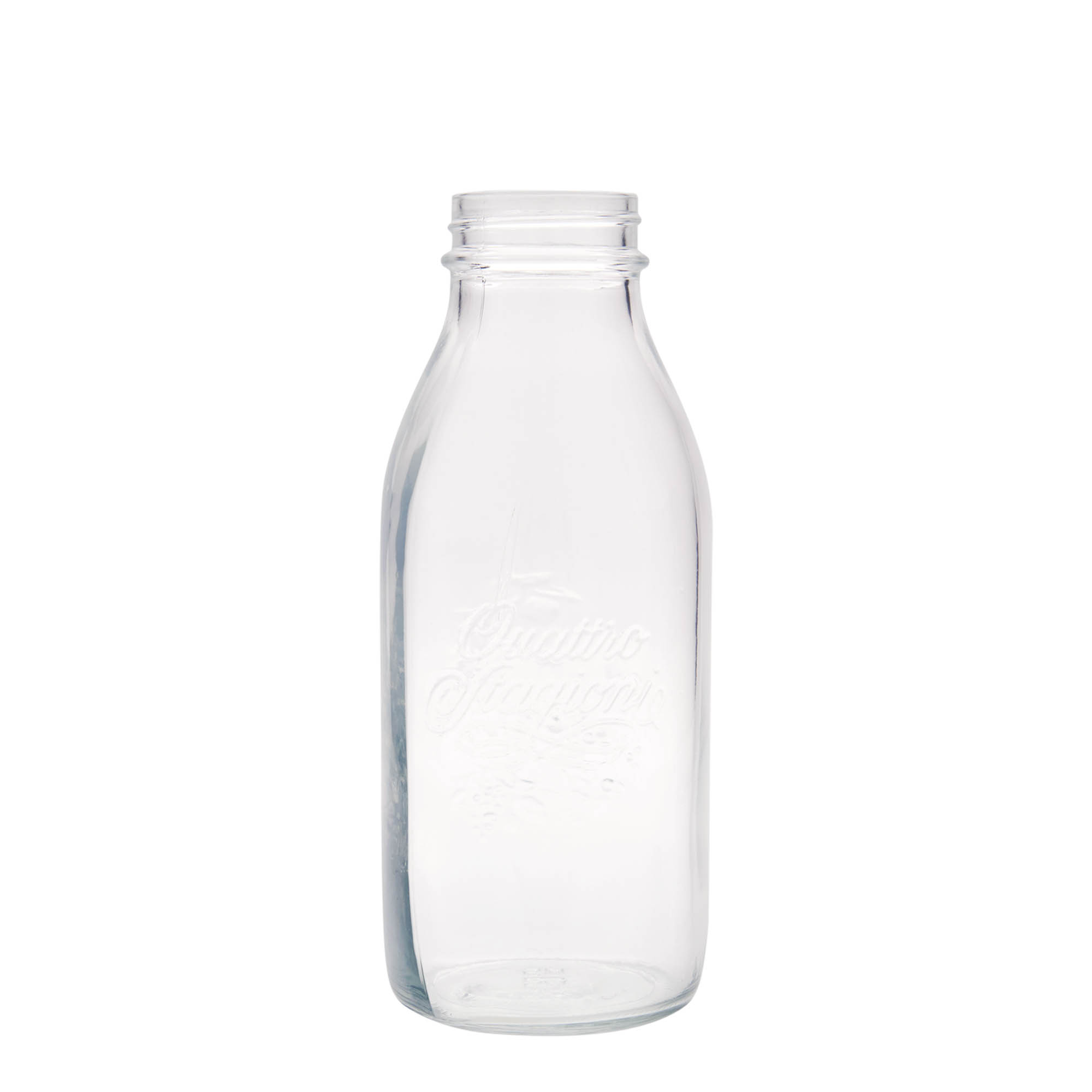Glazen fles 'Quattro Stagioni', 1000 ml, monding: schroefsluiting Glazen fles 'Quattro Stagioni', 1000 ml, monding: schroefsluiting