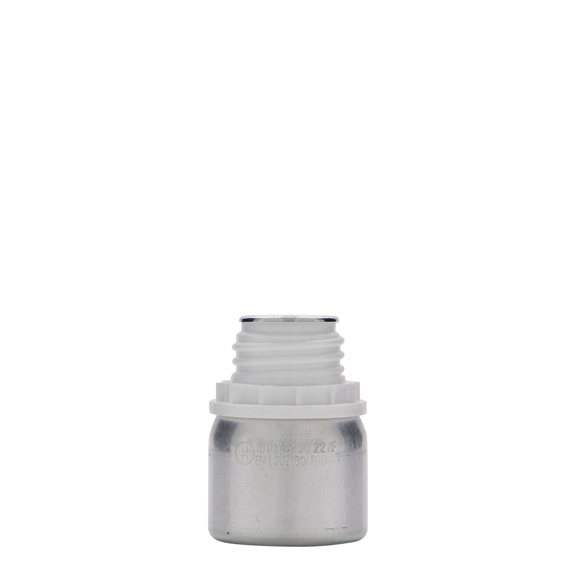 Aluminium fles, 50 ml, metaal, zilver, monding: DIN 32 Aluminium fles, 50 ml, metaal, zilver, monding: DIN 32